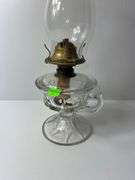 Vintage Clear Glass Oil Lamp