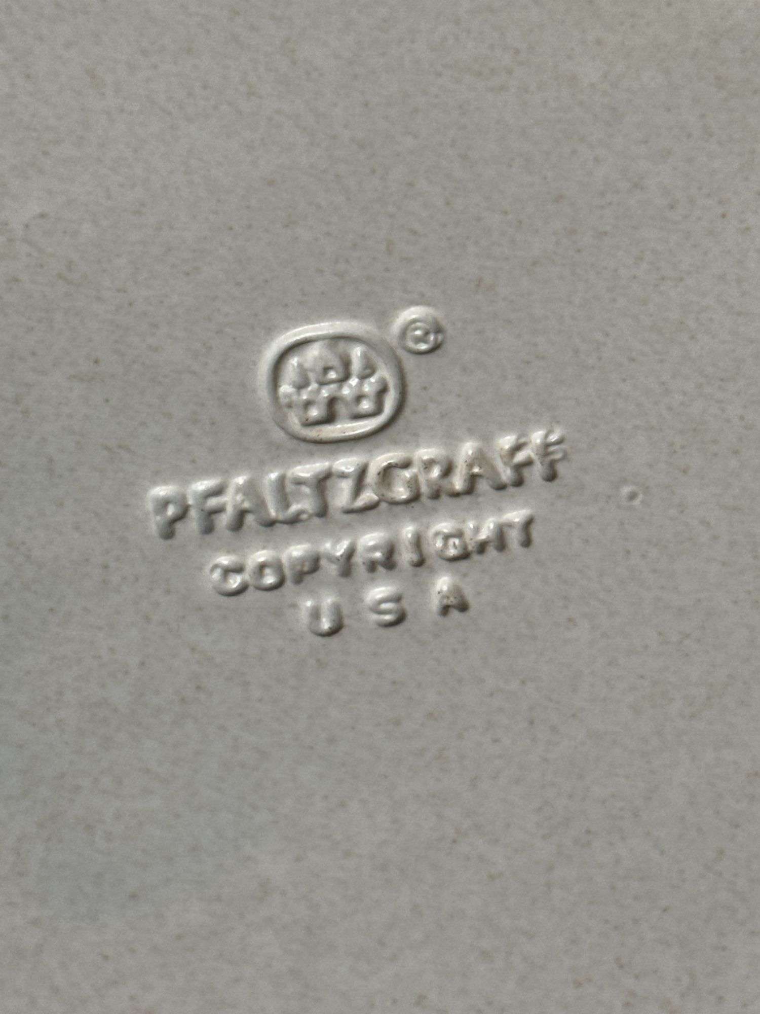 PFALTZGRAFF CANISTER SET, PAPER TOWEL HOLDER, SMALL CRACK AND CHIP ON 2 OF THEM (PICTURED)