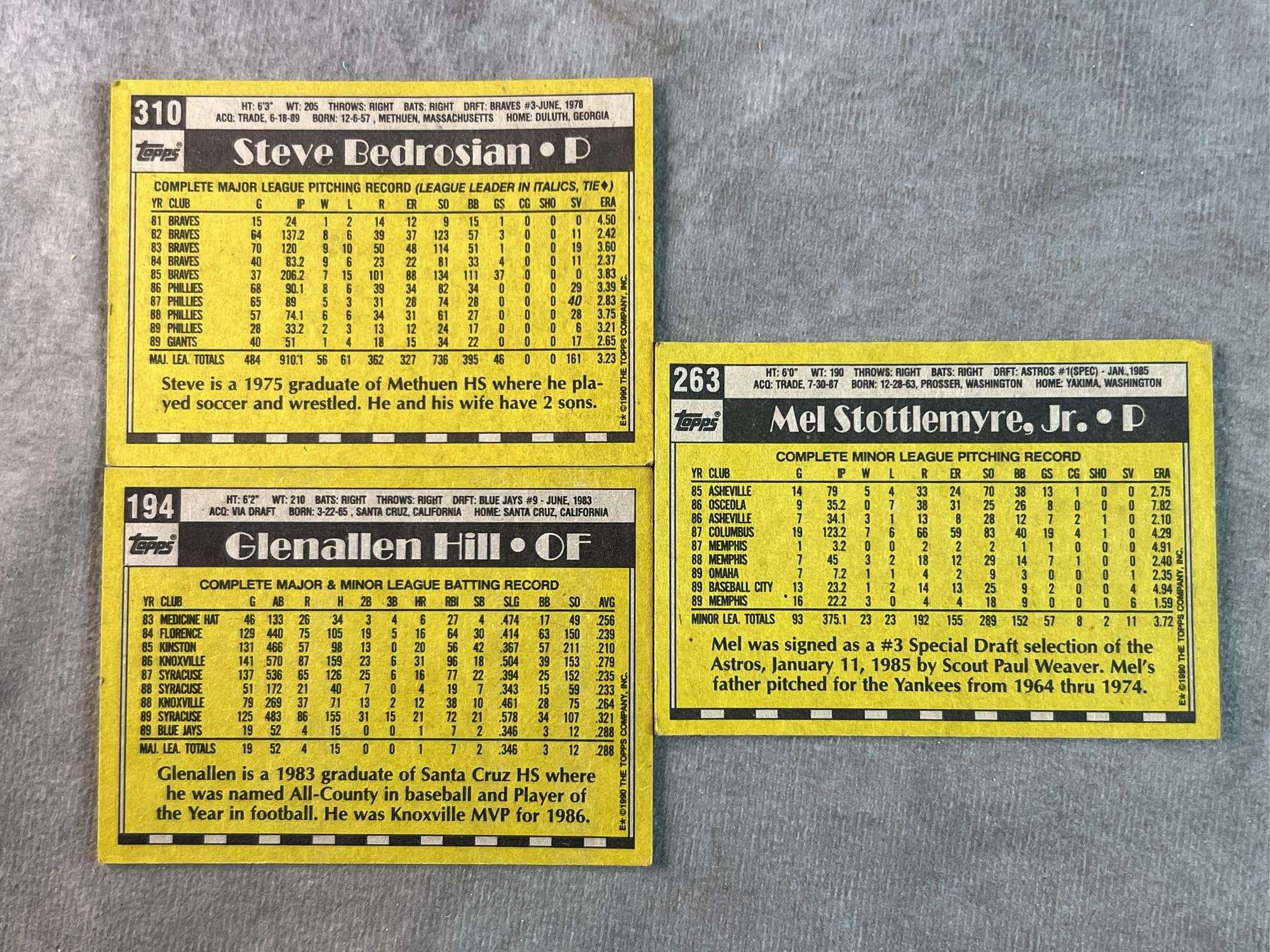 1990 Topps Baseball Cards