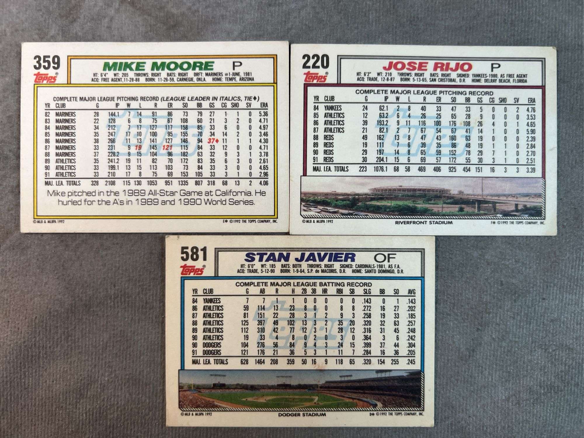 1992 Topps Baseball Cards