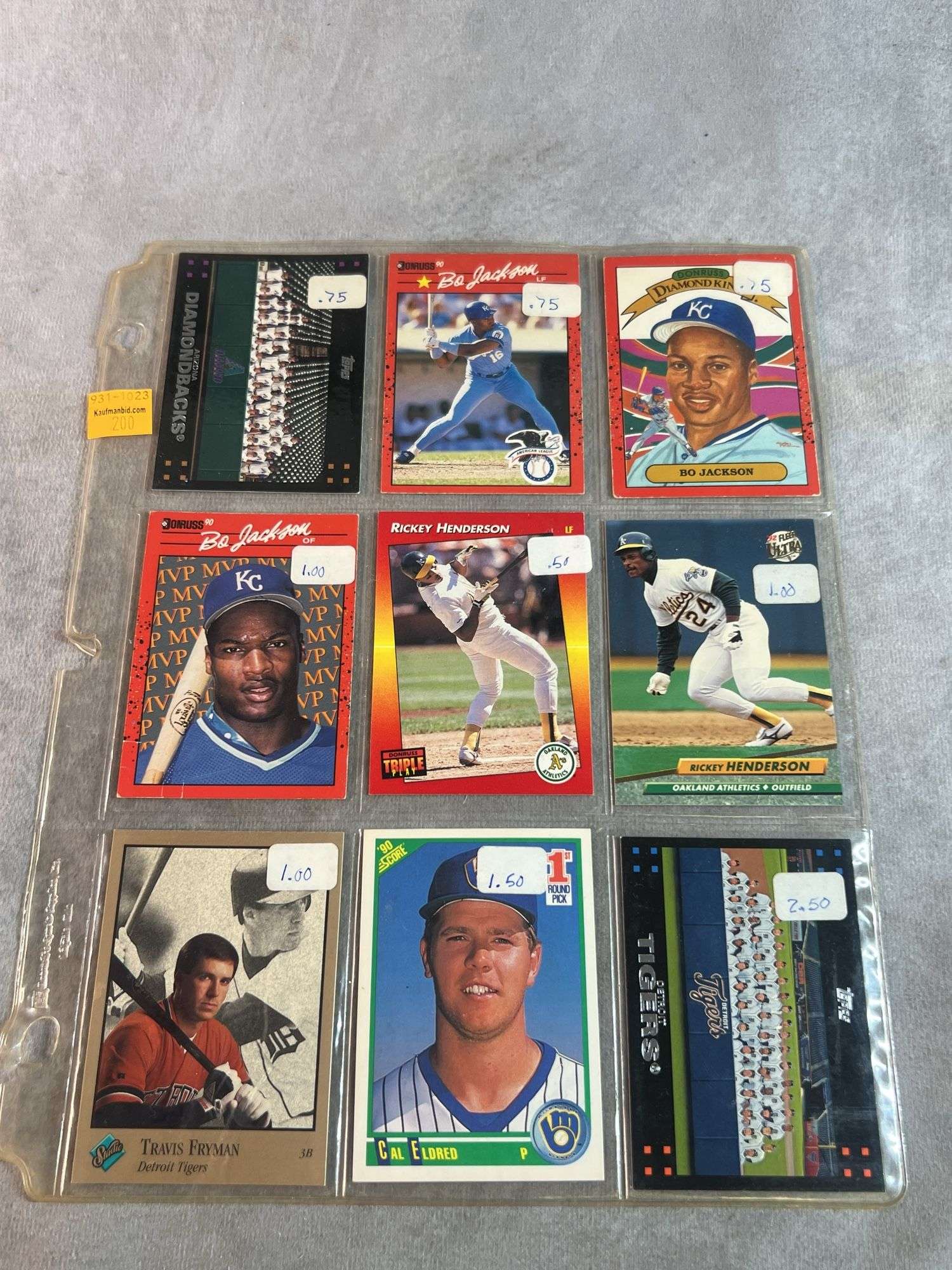 9 Baseball Cards