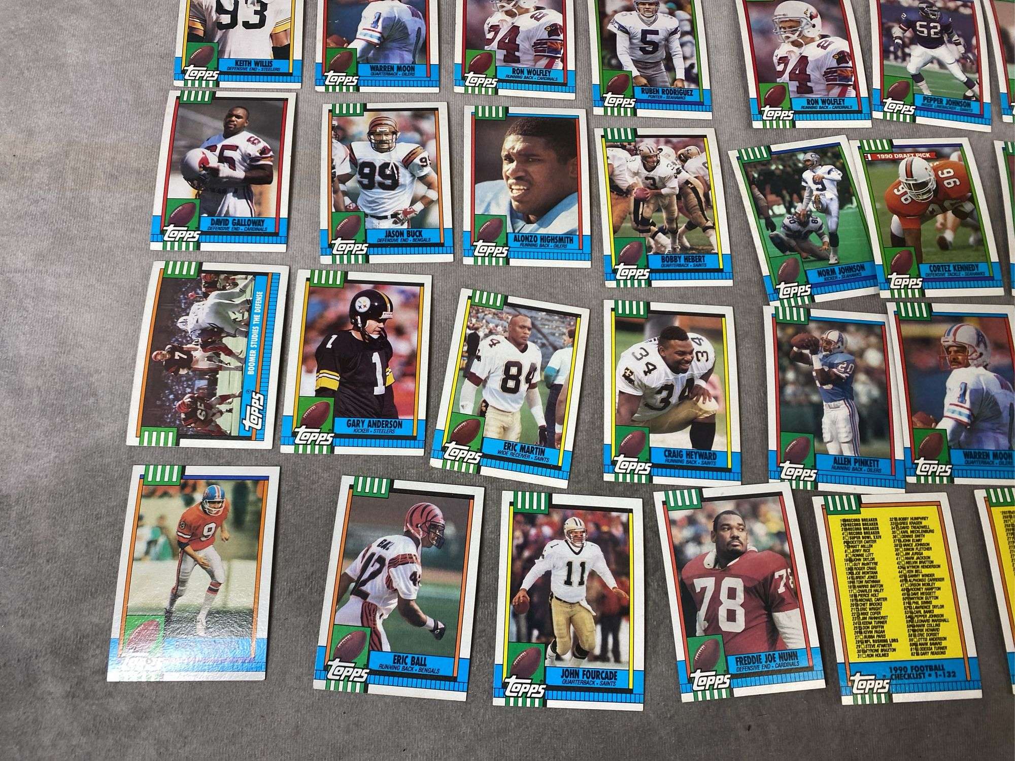1990 Topps Football Cards