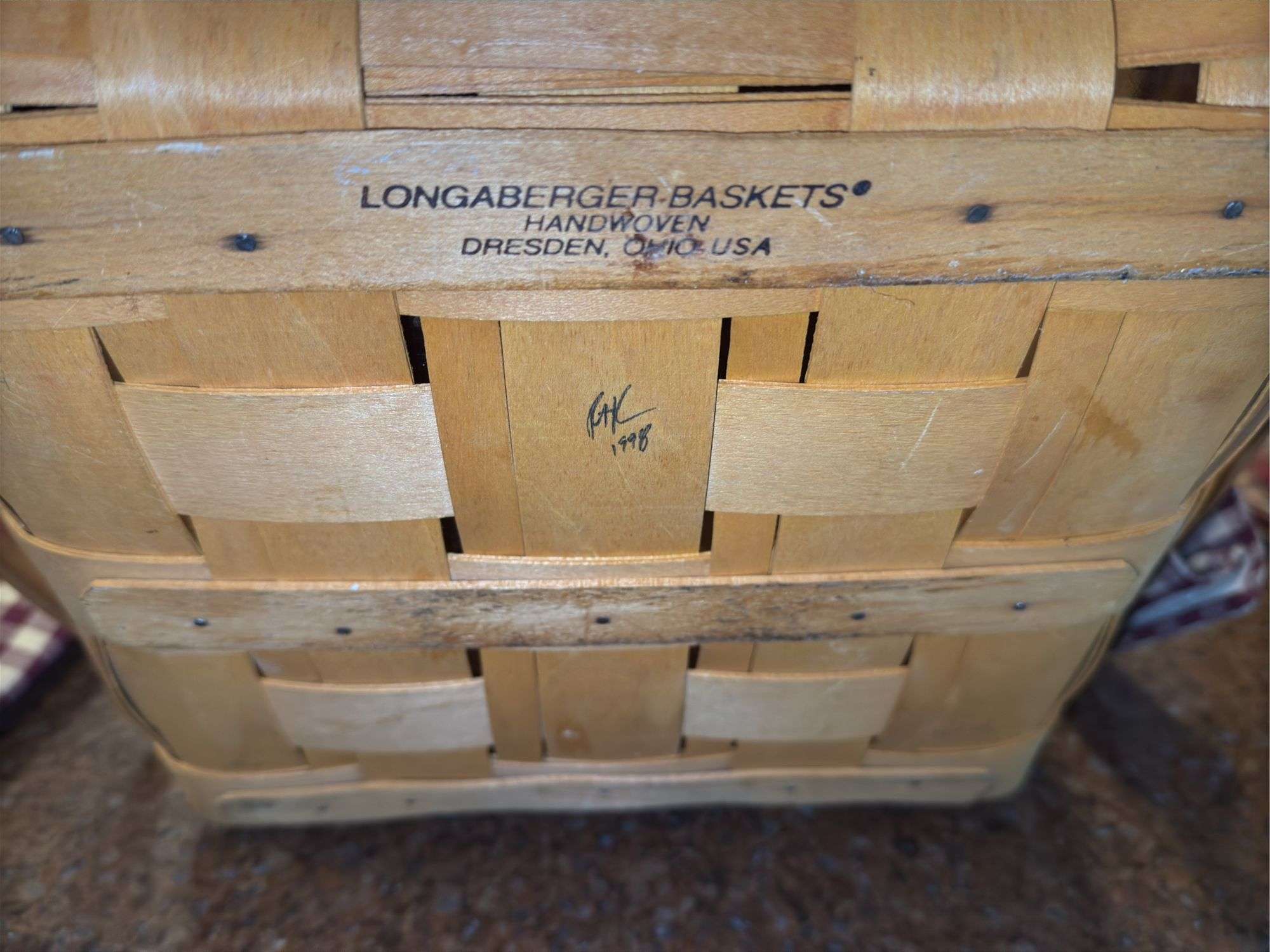 Longaberger Apple Picnic Basket