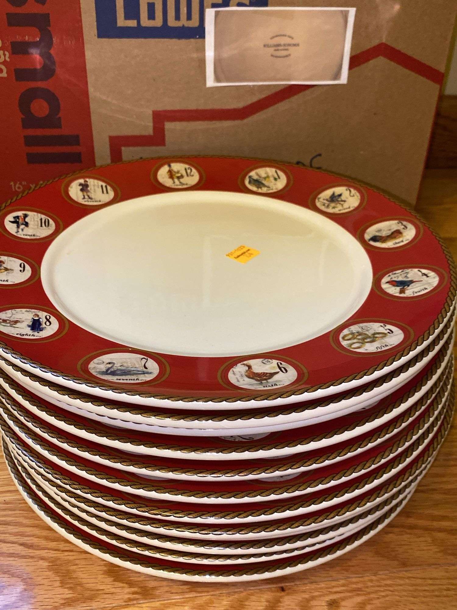 Williams-Sonoma 12 Days of Christmas Plates