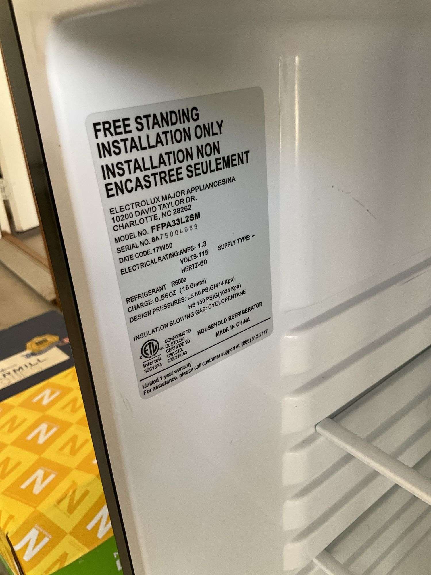 Frigidaire Apartment Size Refrigerator