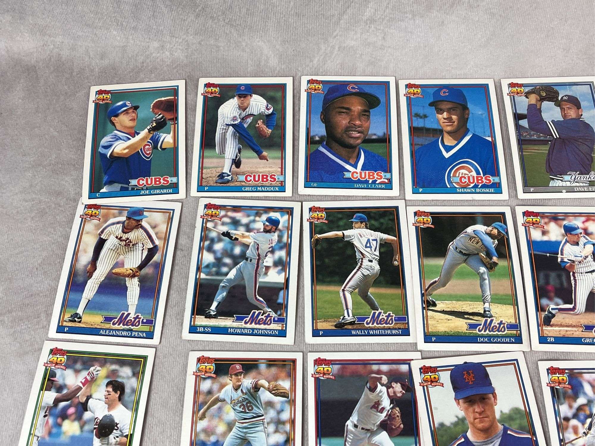 1991 Topps 40 Years of Baseball, Baseball Cards