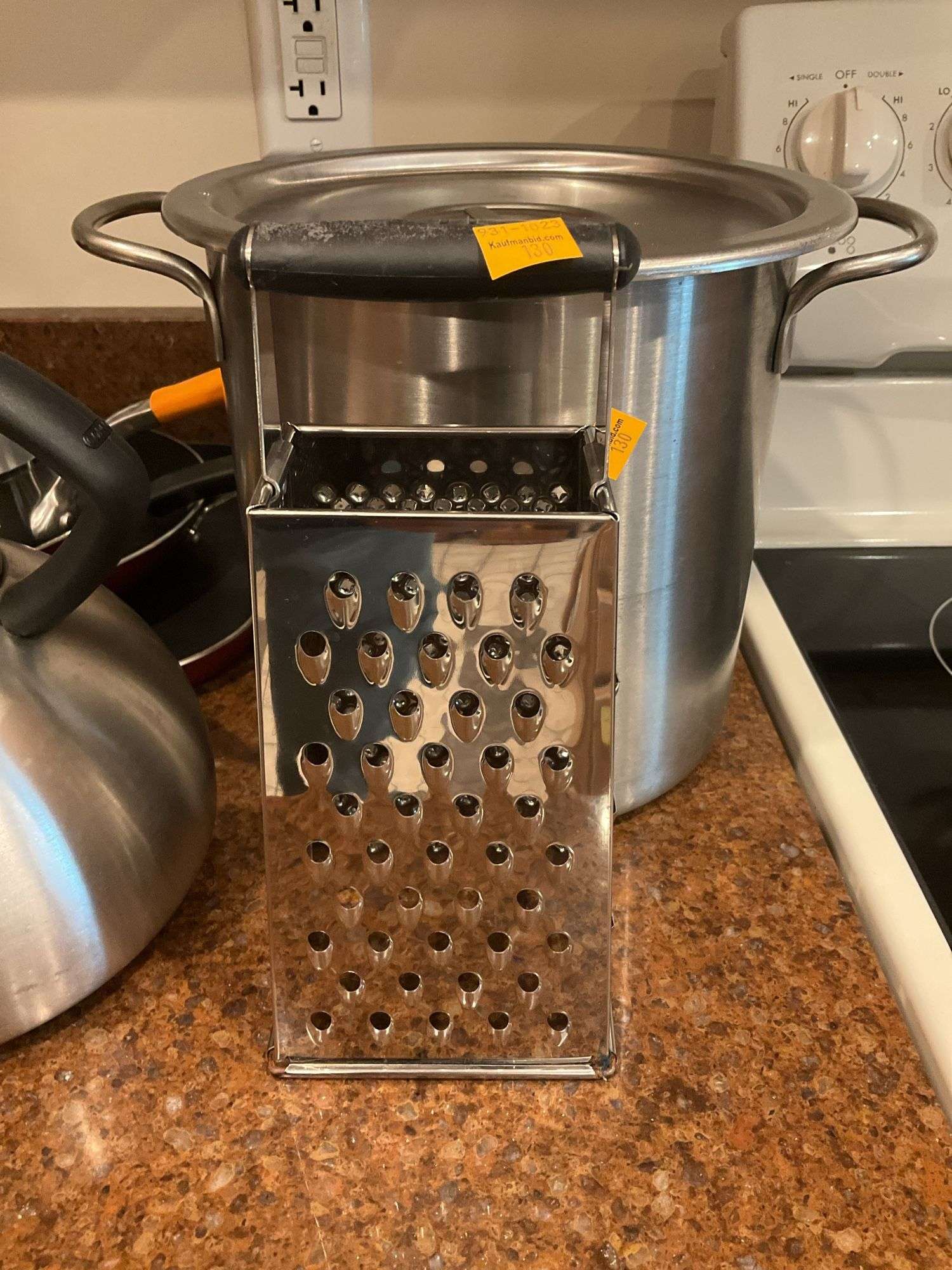 Assortment of Pots and Pans, Tea Kettle