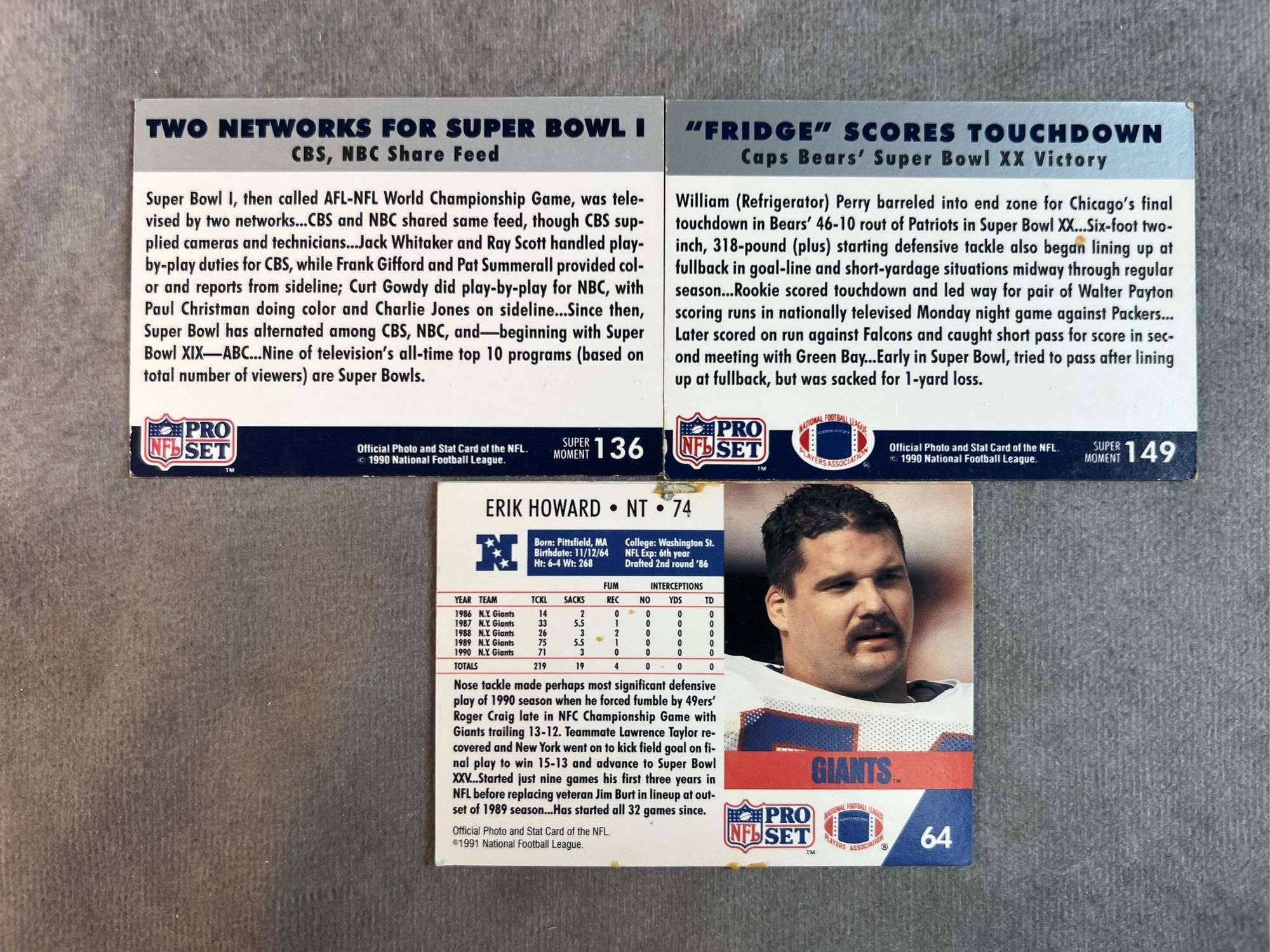 1990 NFL Pro Set Football Cards