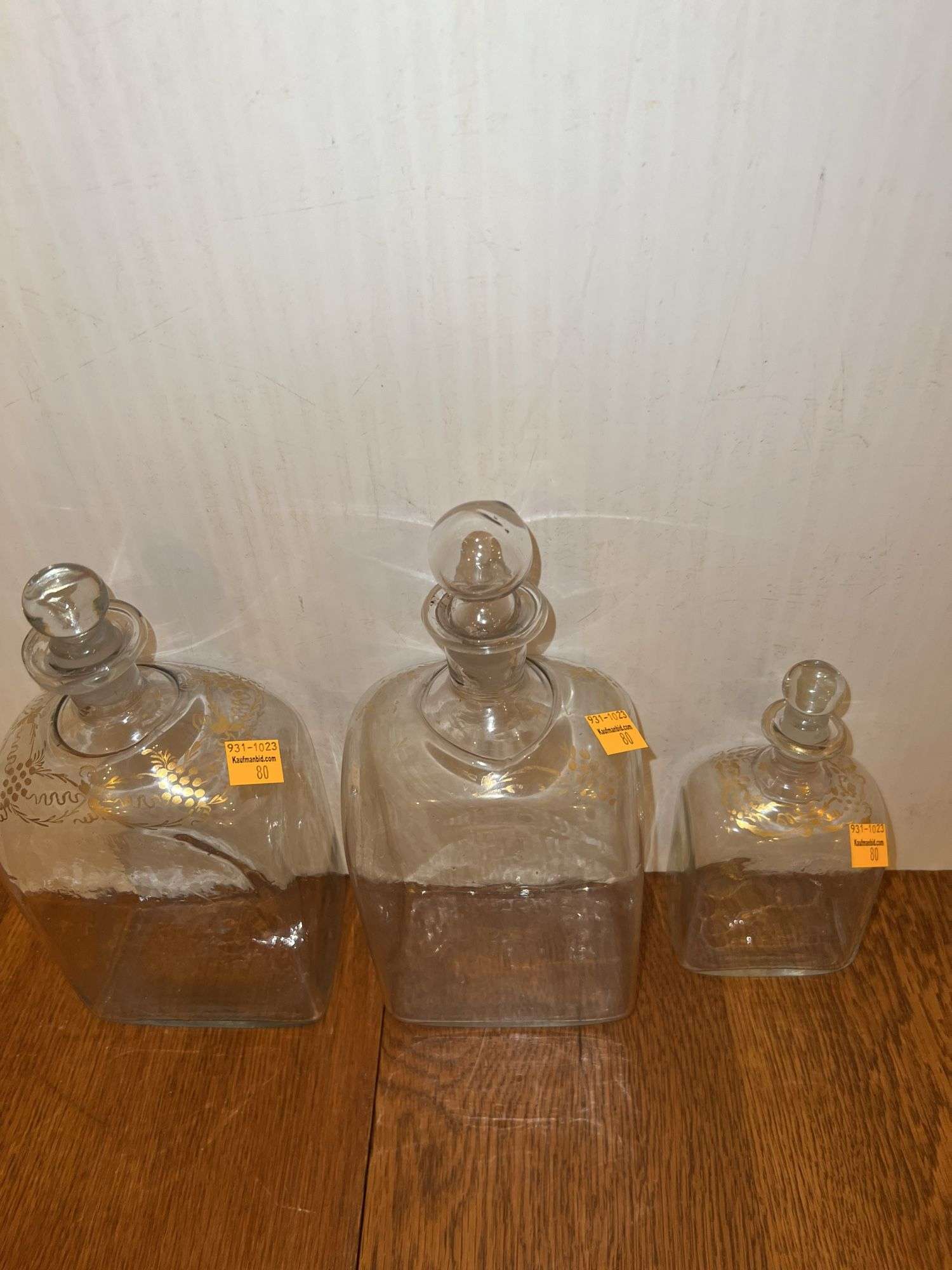 (3) Glass Decanters