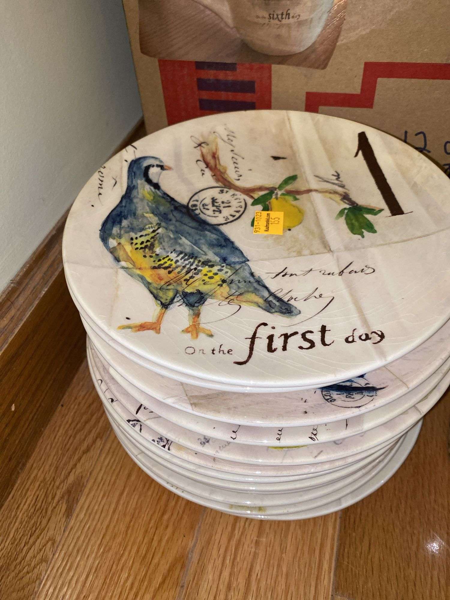 Williams-Sonoma 12 Days of Christmas Plates