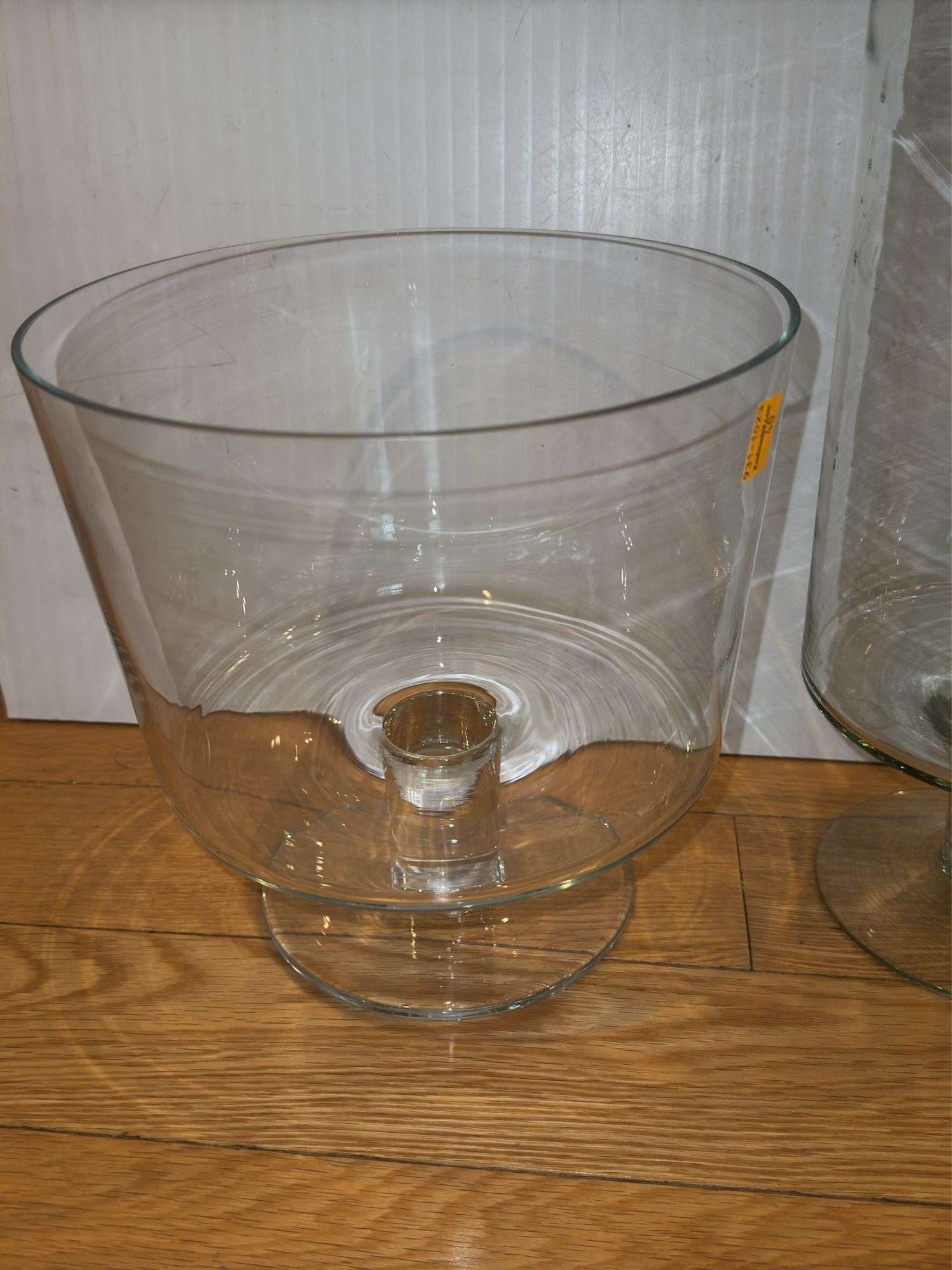 (2) Pedestal Glass Candle Holders