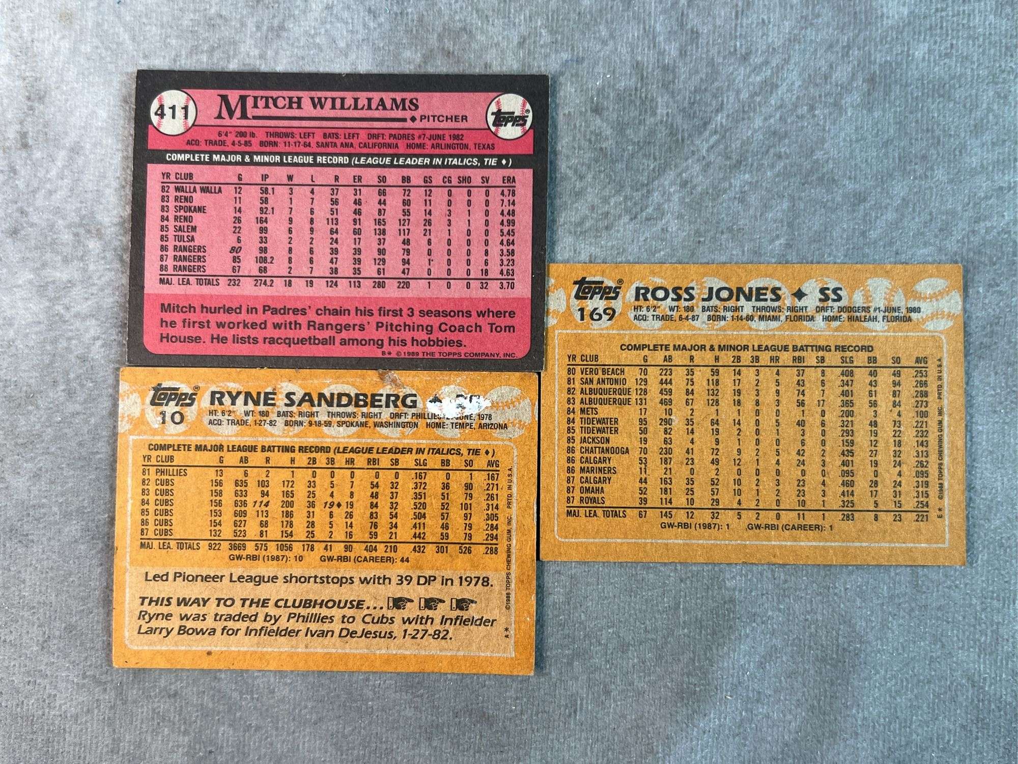 1989 Topps Baseball Cards
