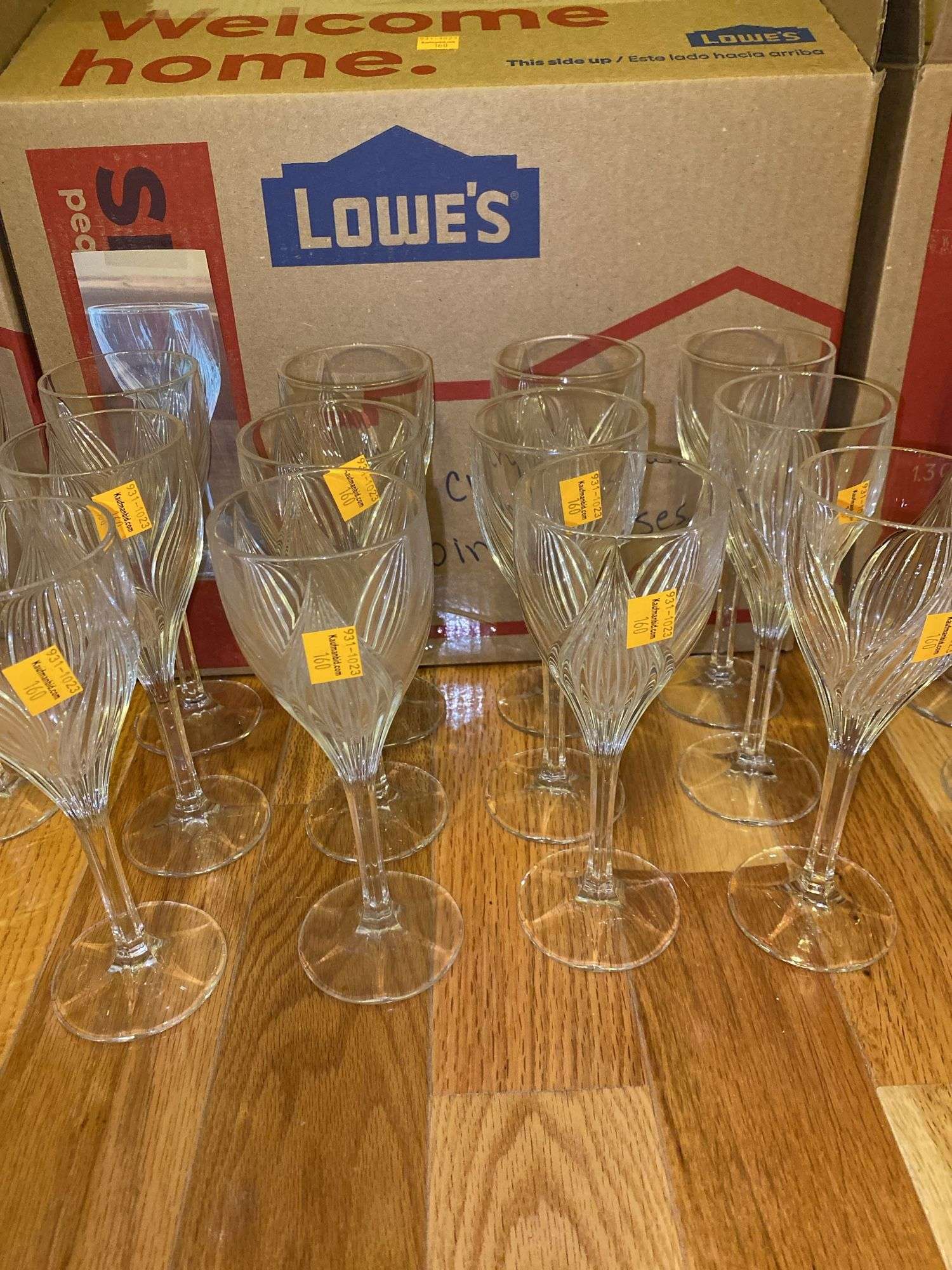 (12) Gorham Glass Wine Goblets
