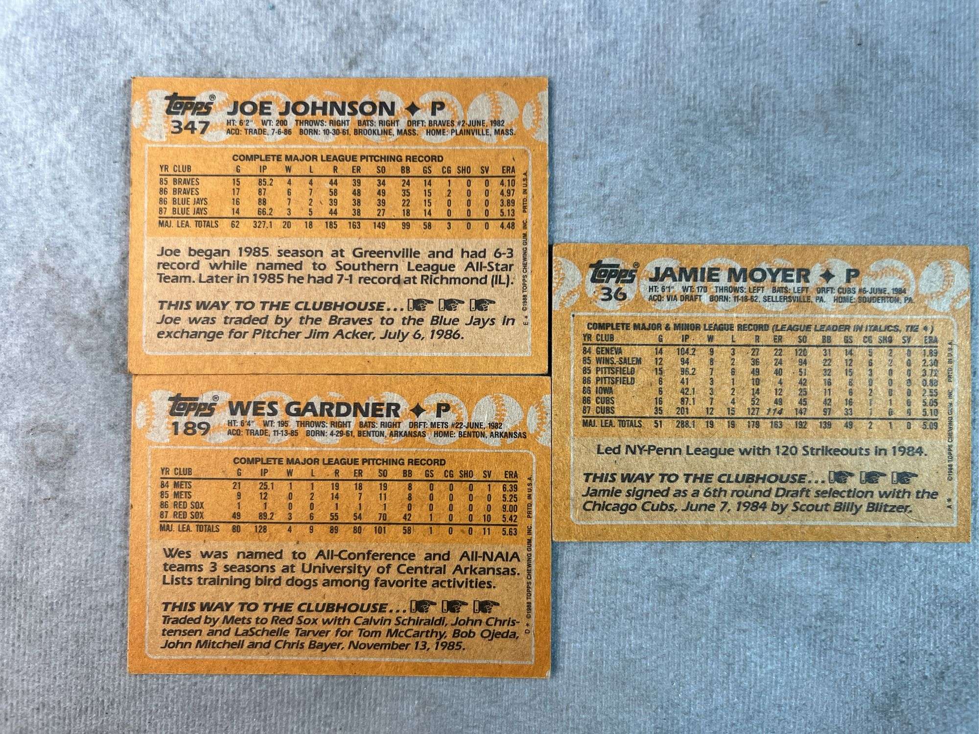 1988 Topps Baseball Cards