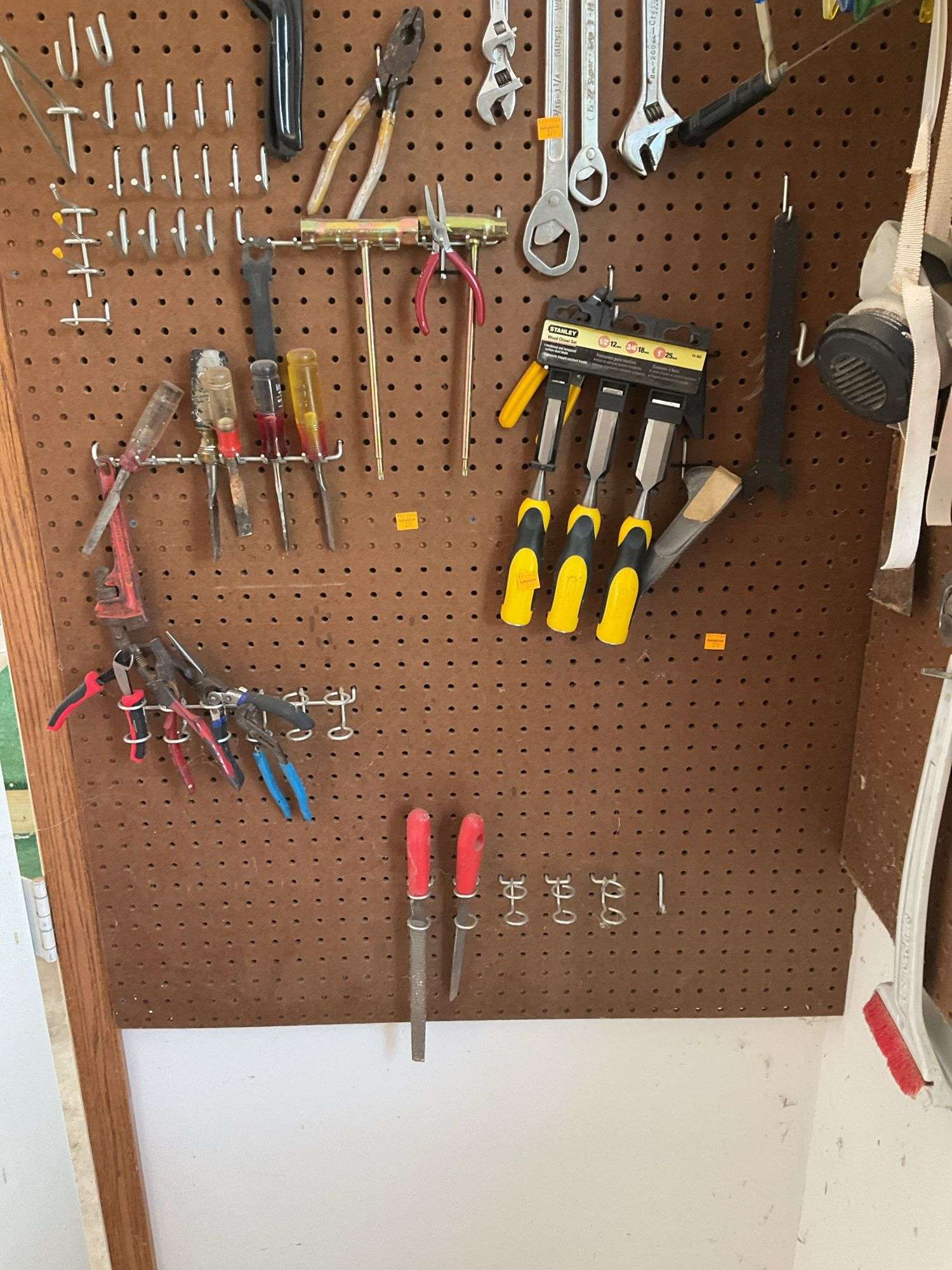 Tools, Contents on Pegboard