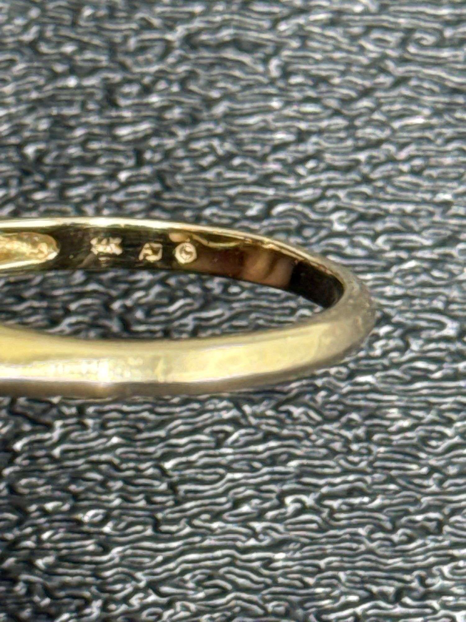PAIR OF 14K GOLD RINGS: OVAL OPAL/DIAMOND & OVAL CITRINE/DIAMOND @ 6 GRAMS COMBINED