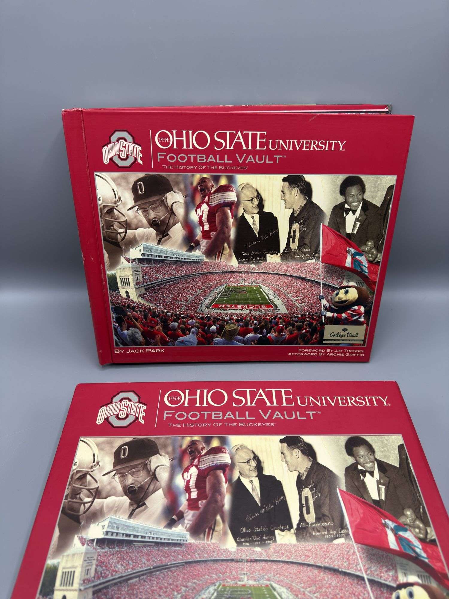 LARGE OHIO STATE UNIVERSITY BOOK “FOOTBALL VAULT, HISTORY OF THE BUCKEYES”