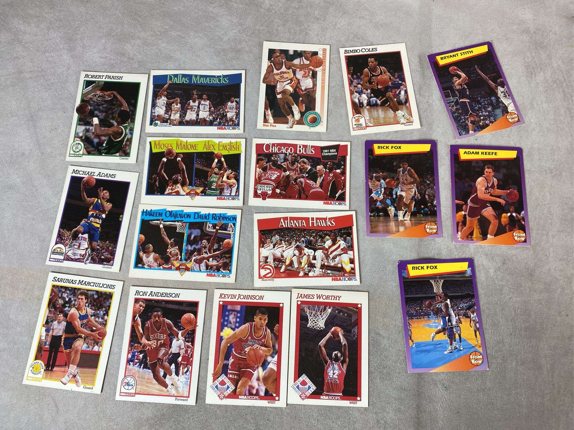 1991 NBA Properties & 1992 Front Row Basketball Cards