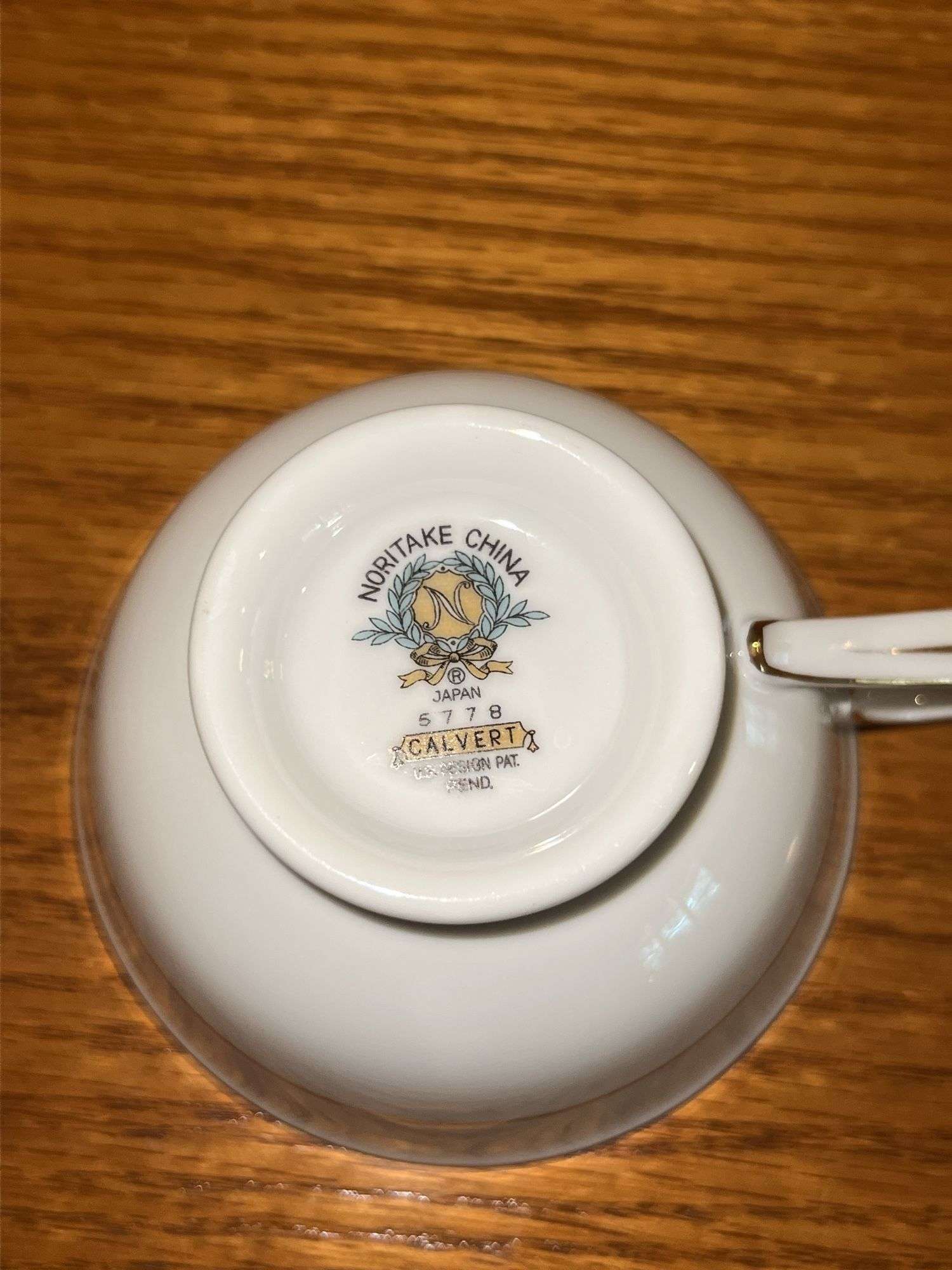 Noritake Calvert Pattern Fine China Teacups