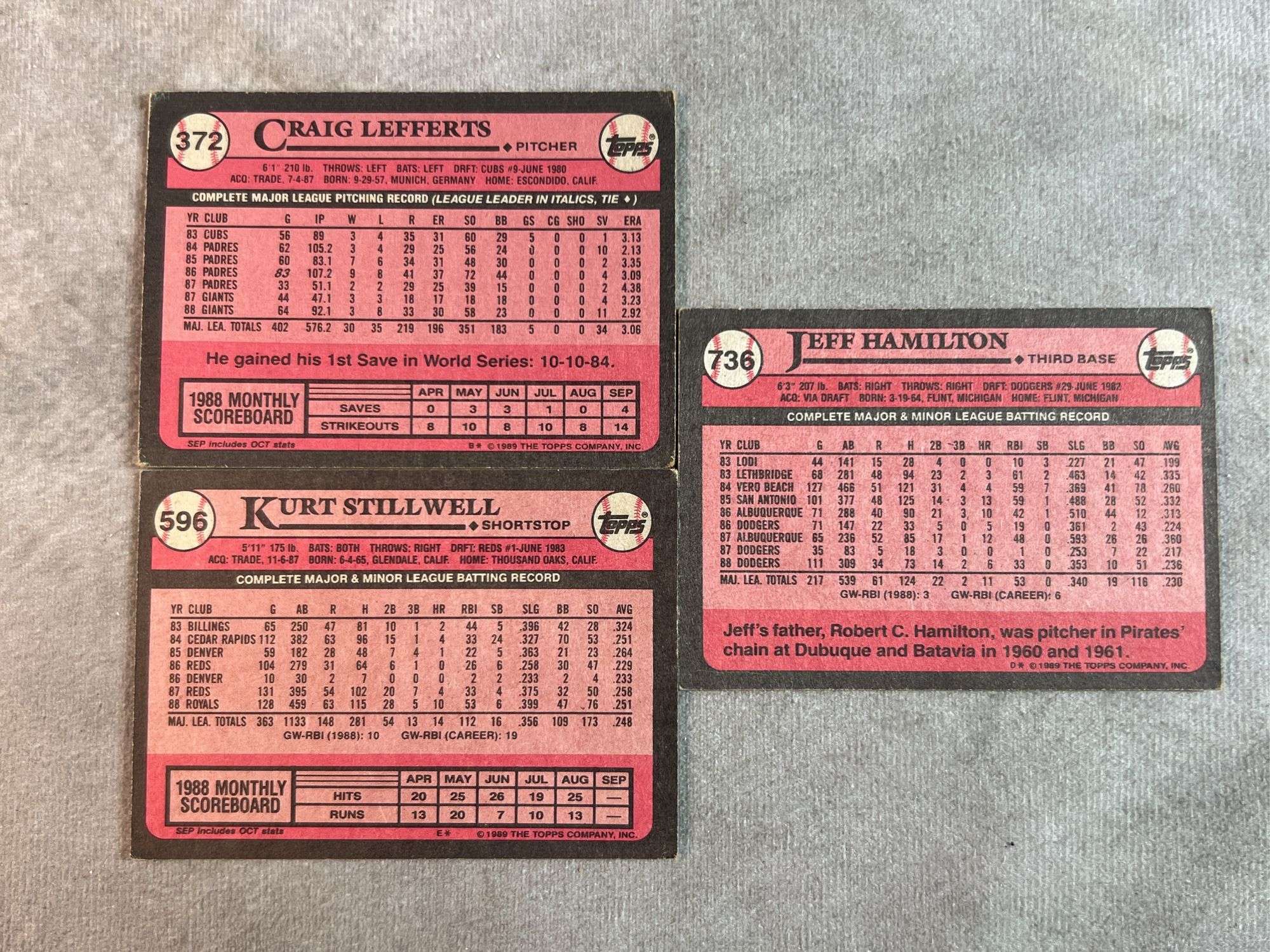 1989 Topps Baseball Cards