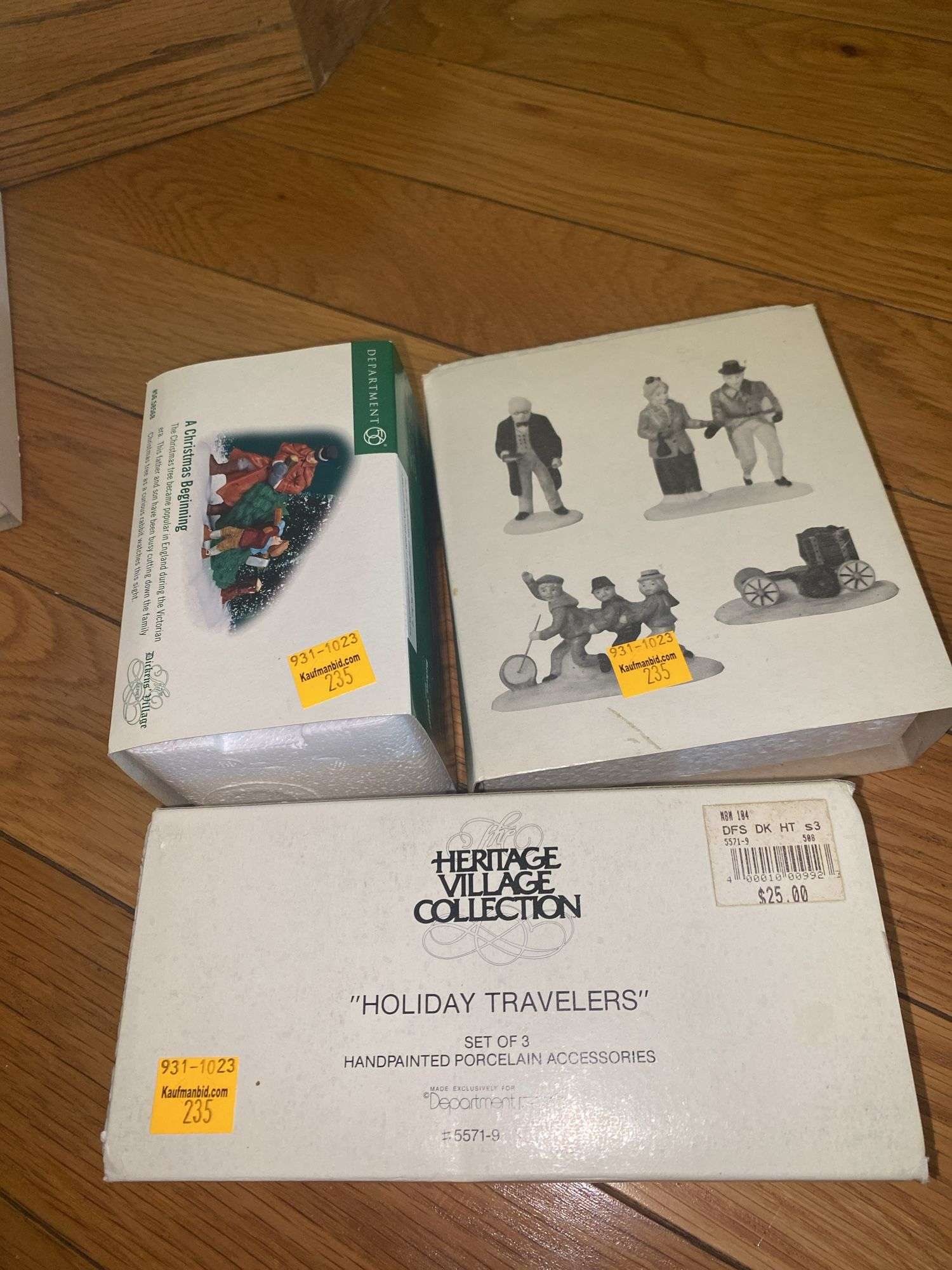 Department 56/Heritage Village “Holiday Travelers” and “A Christmas Beginning”