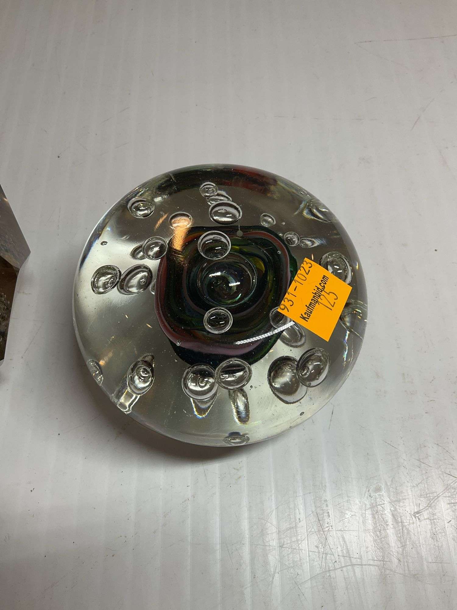 2 Glass Decor Paper Weights