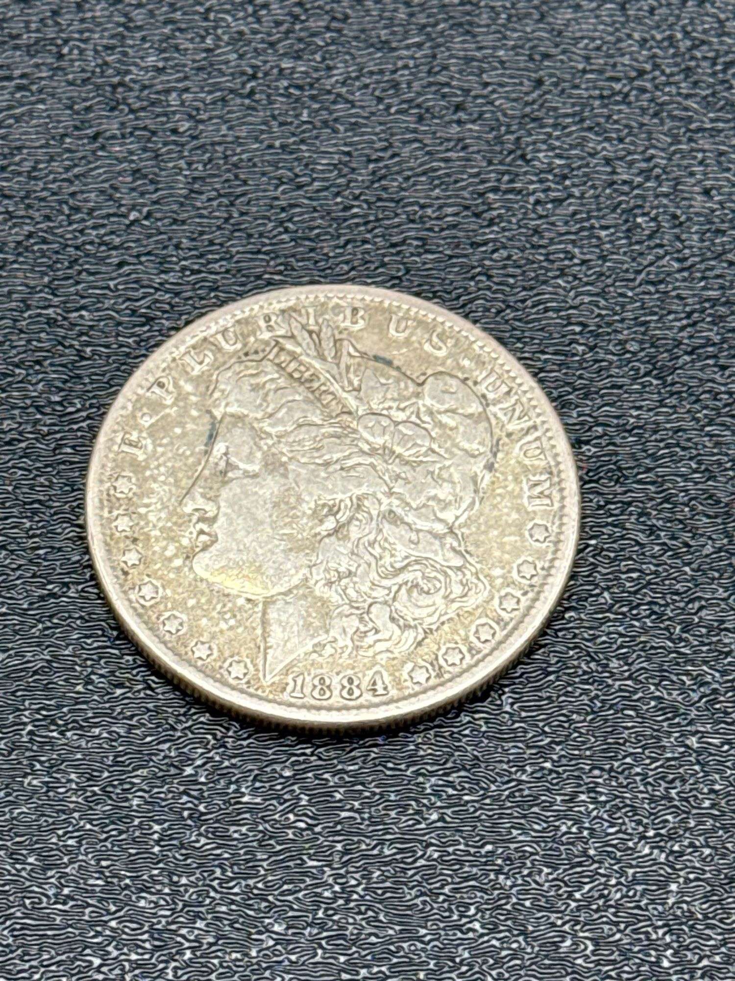 1884 USA SILVER DOLLAR E PLURIBUS UNUM
