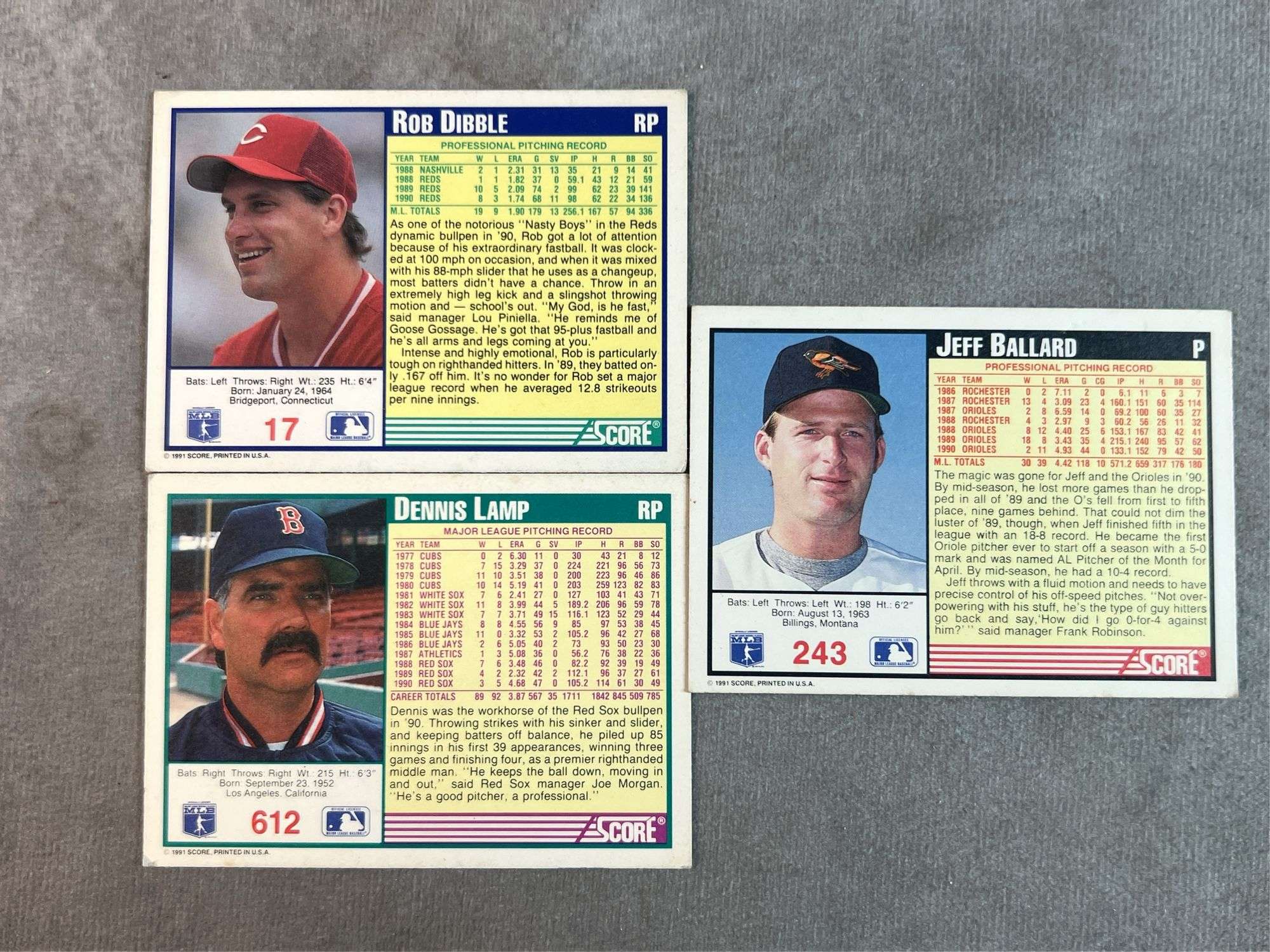 1991 SCORE Baseball Cards