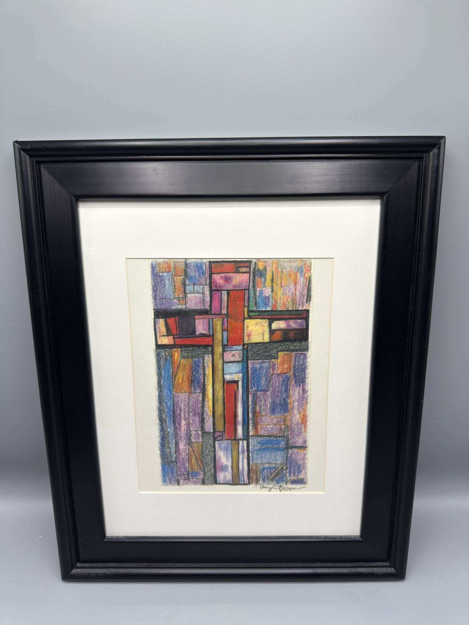 MINI VINTAGE WICKER CHAIR AND WATER COLOR WALL ART BY AMY C. BROWN