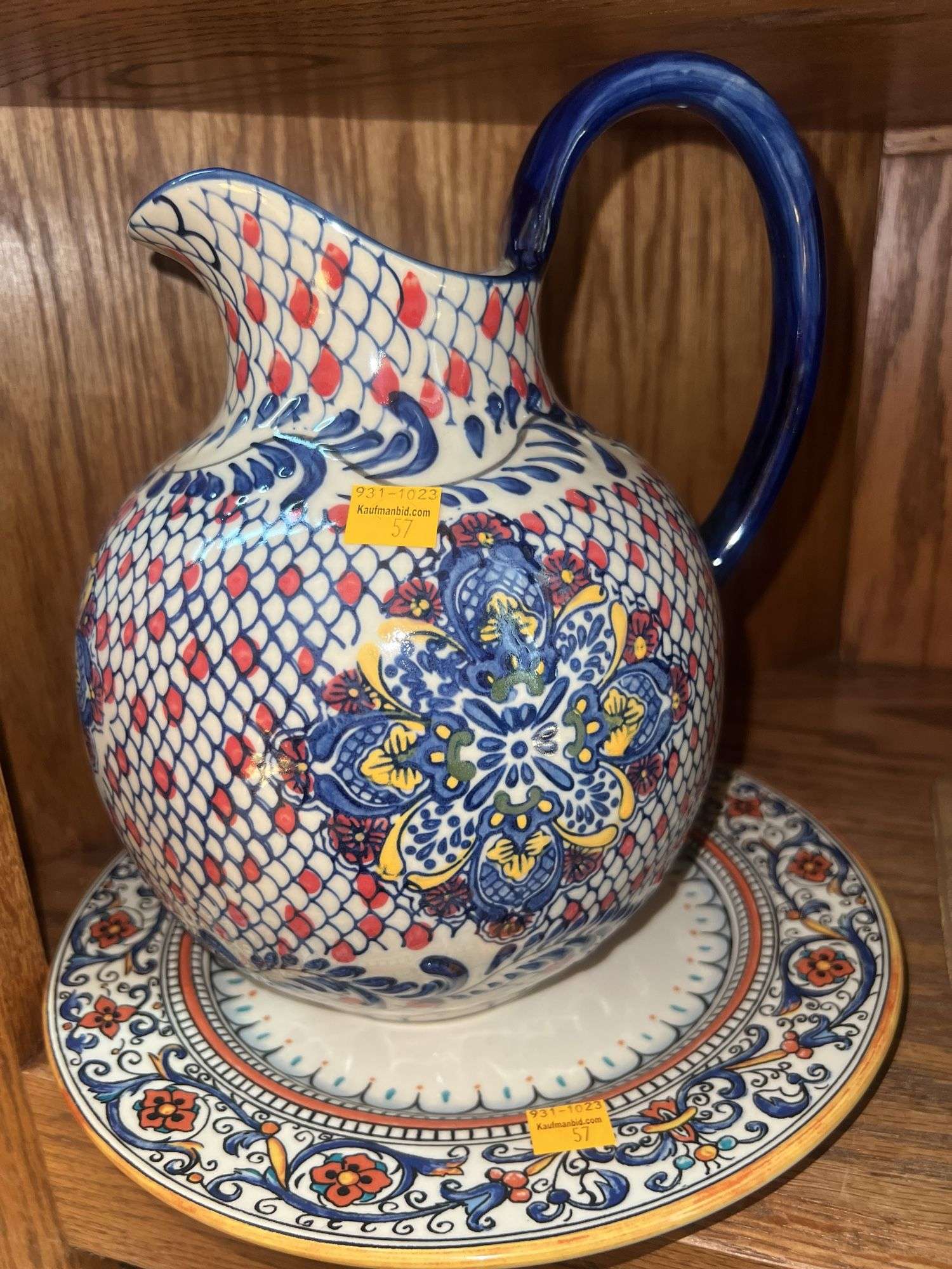 Hand Painted Expressions Pitcher and Plate