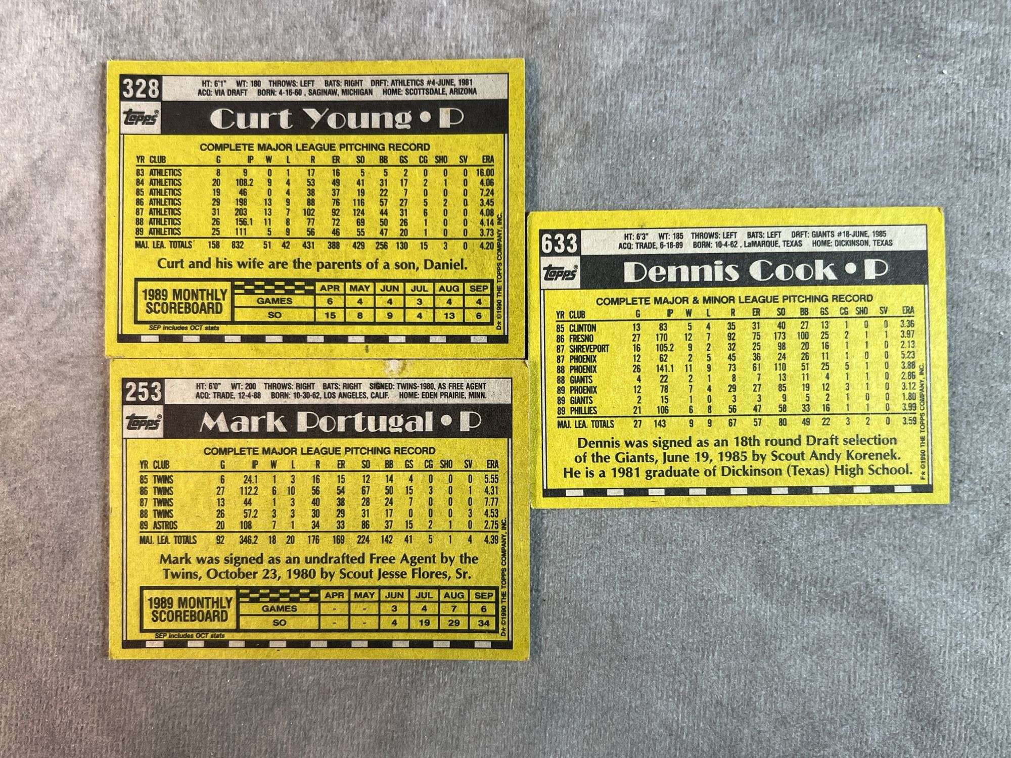 1990 Topps Baseball Cards