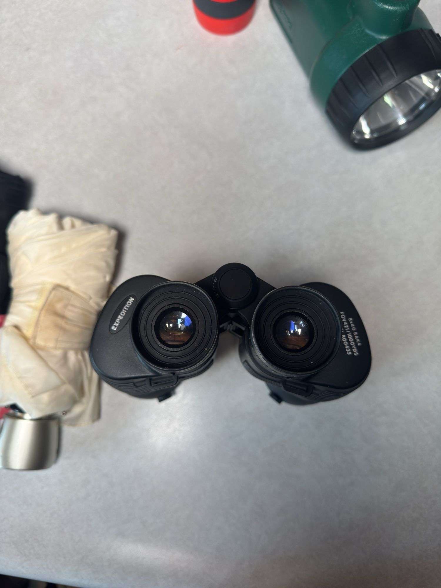 UMBRELLAS, FLASHLIGHTS, BINOCULARS