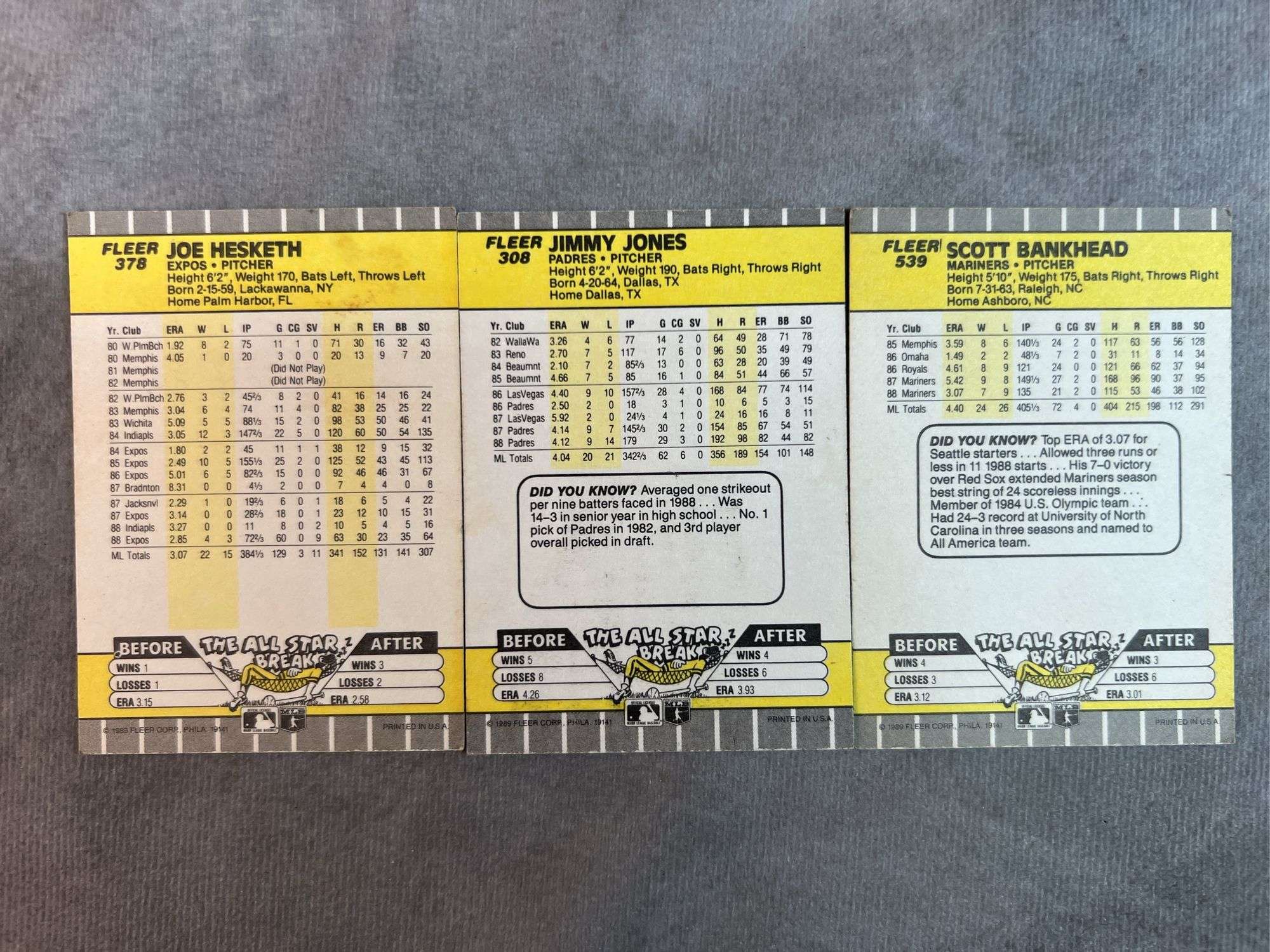 1989 Fleer Baseball Cards