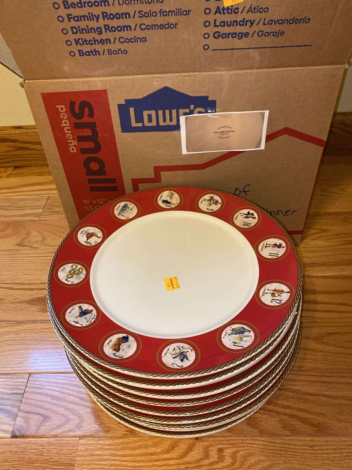 Williams-Sonoma 12 Days of Christmas Plates