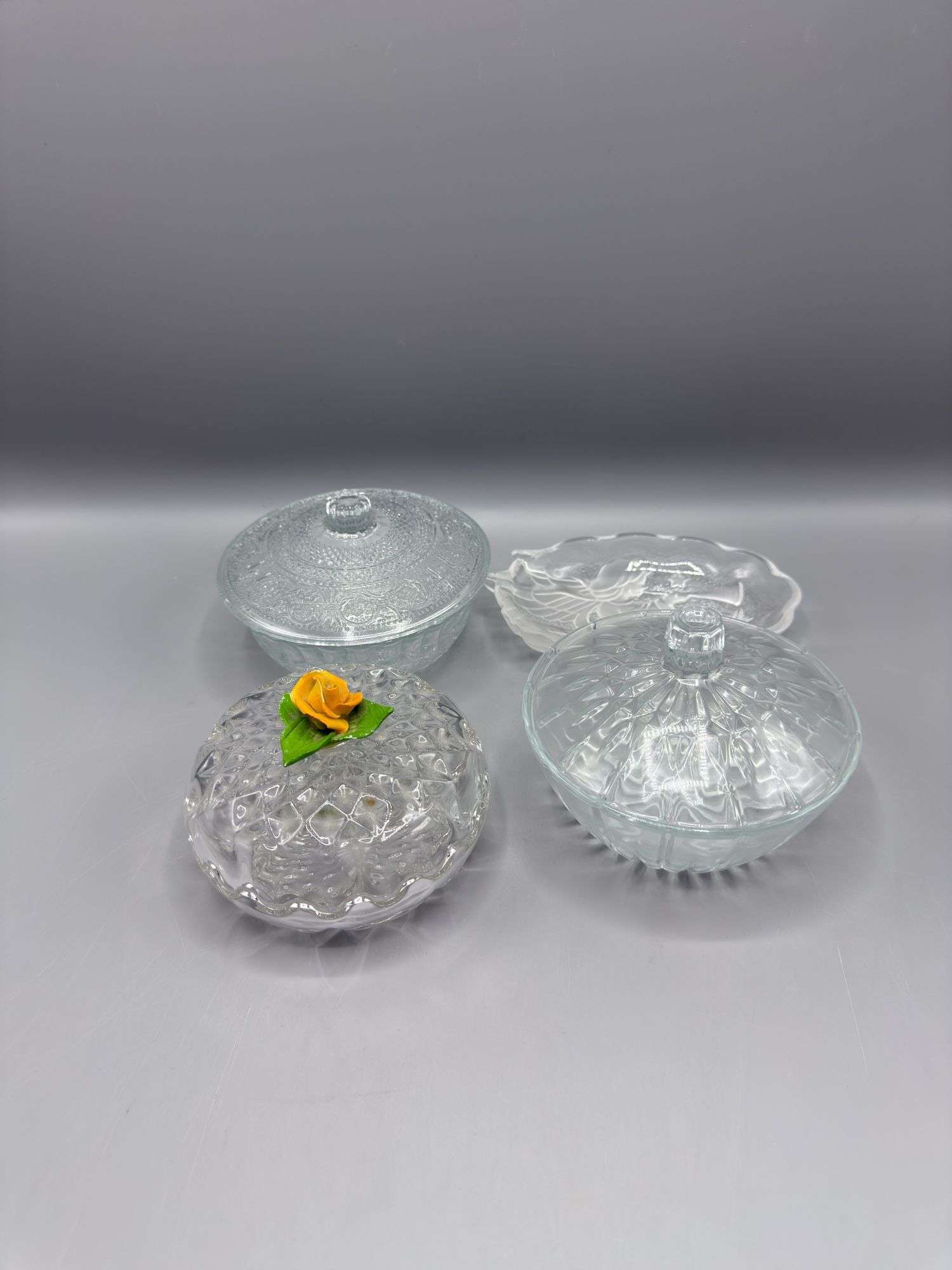 GLASSWARE CANDY JARS