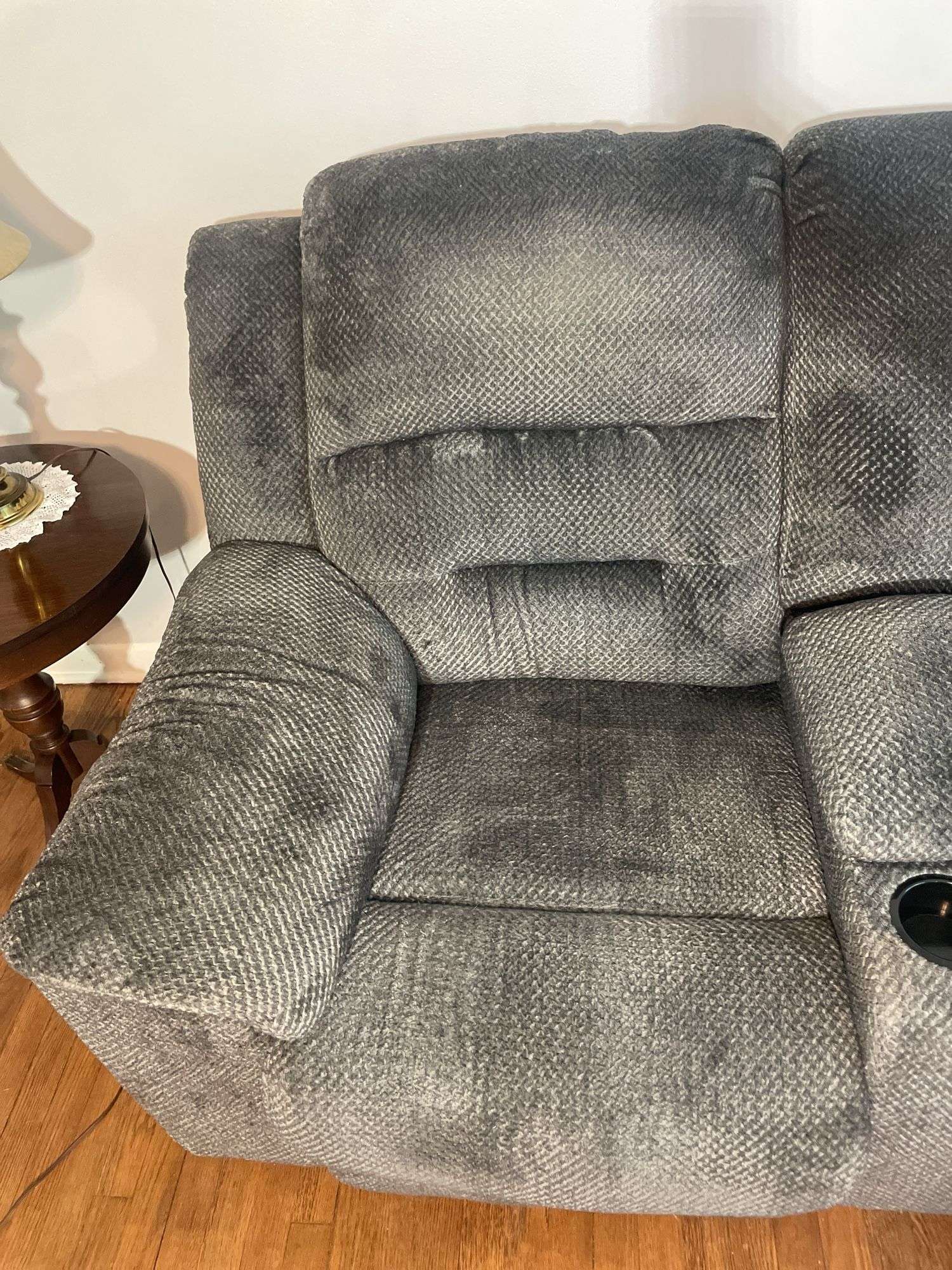 Sectional couch with electric recliners