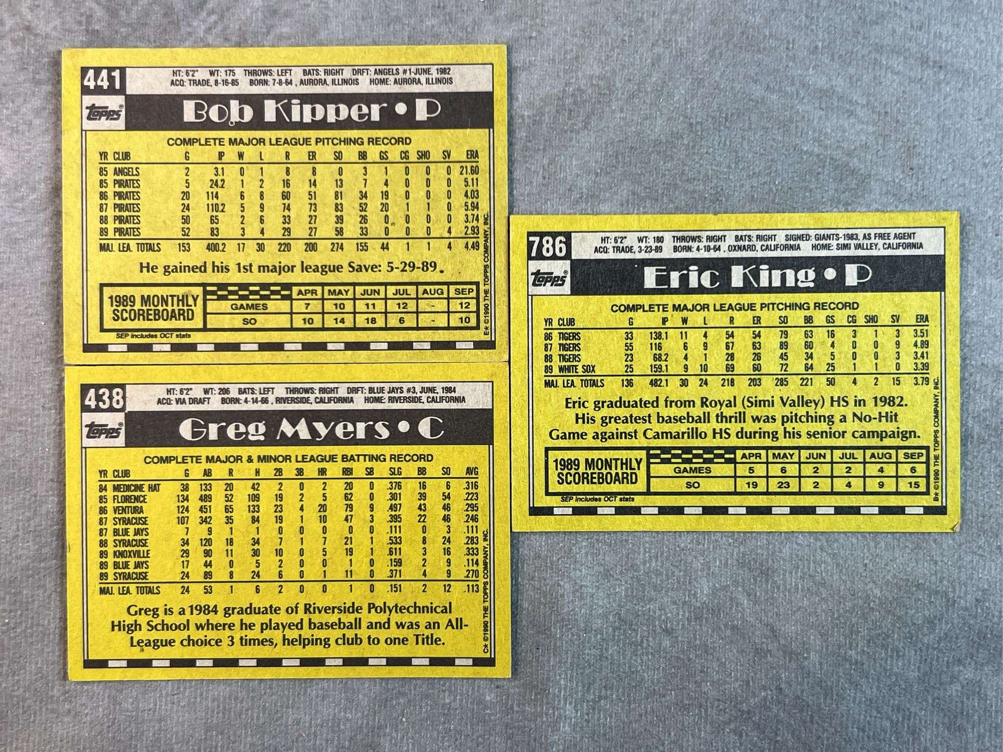 1990 Topps Baseball Cards