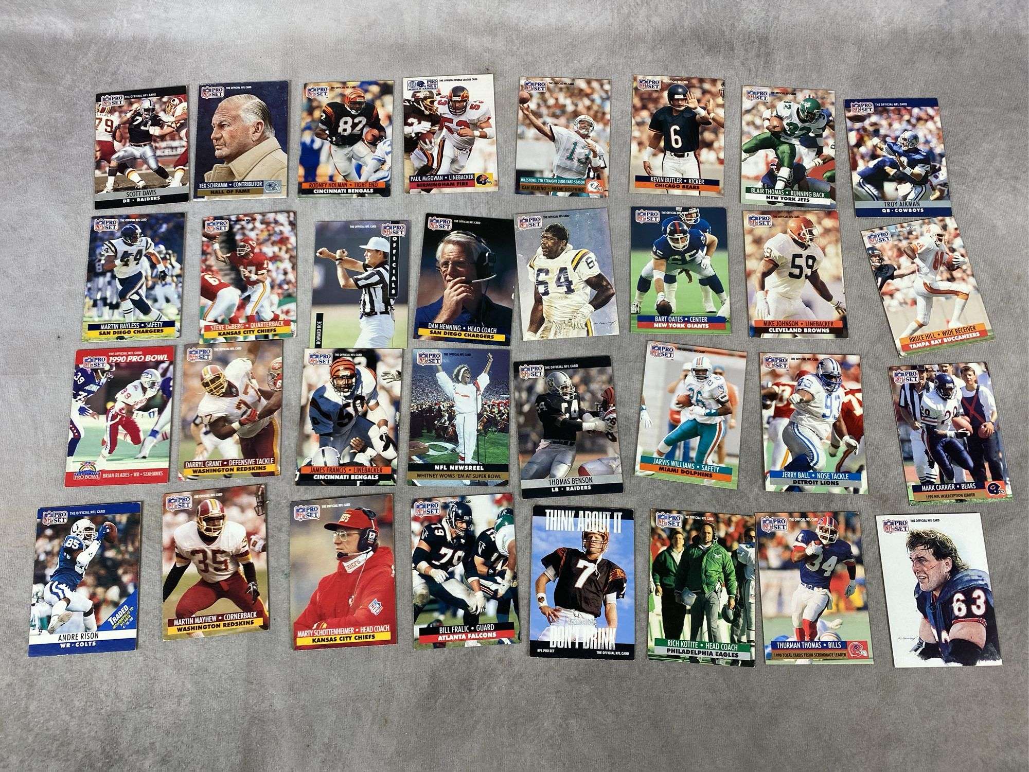 1991 NFL Pro Set Football Cards