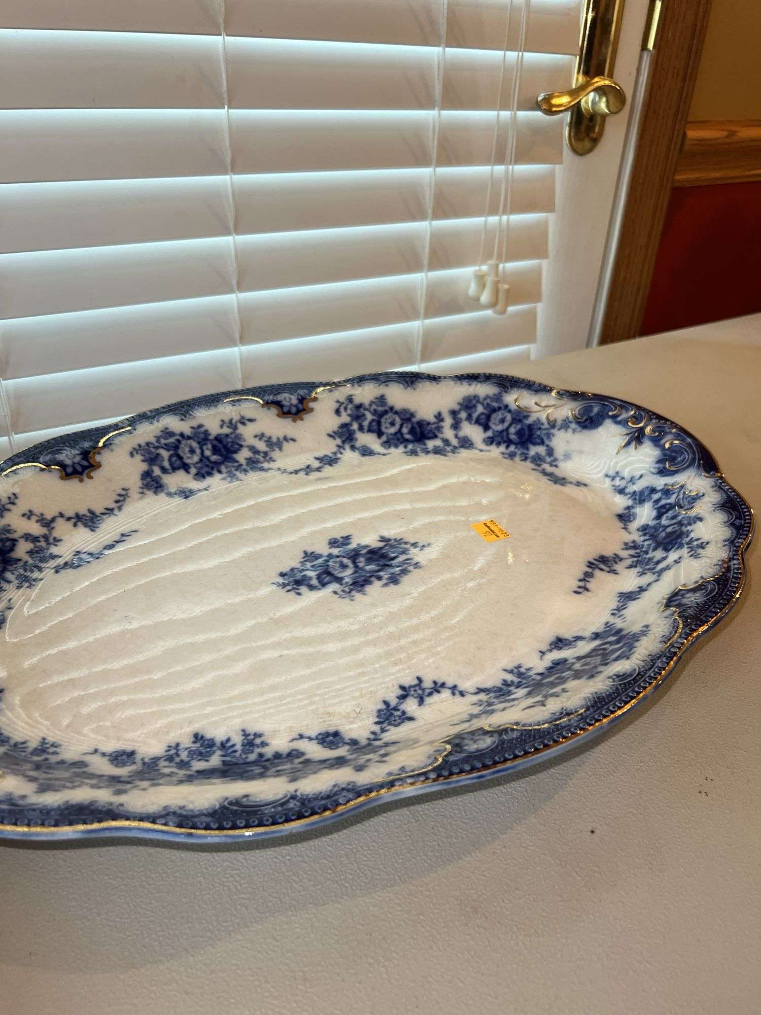 Blue Hand Painted Porcelain Serving Platter