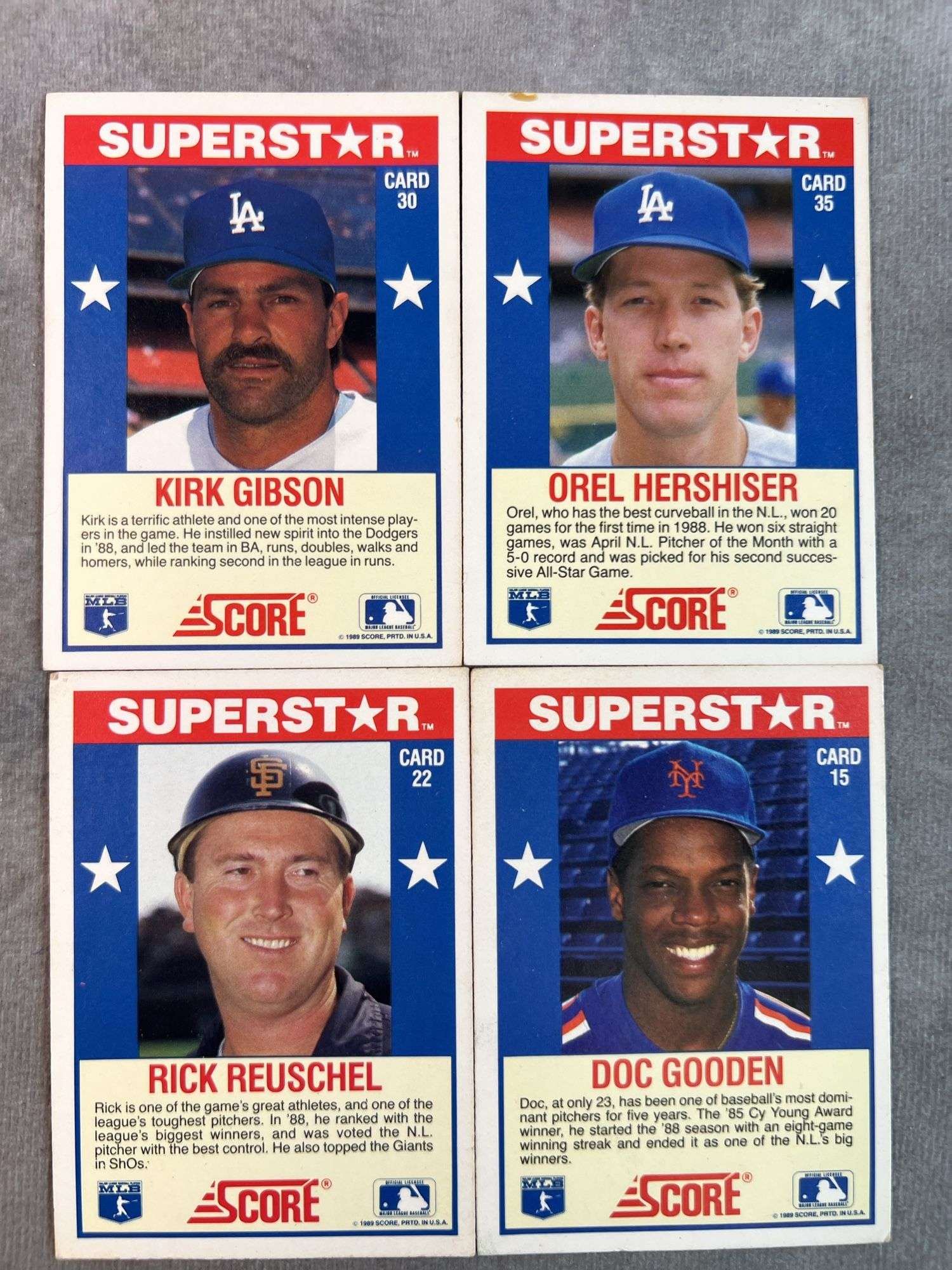 1989 SCORE Baseball Cards