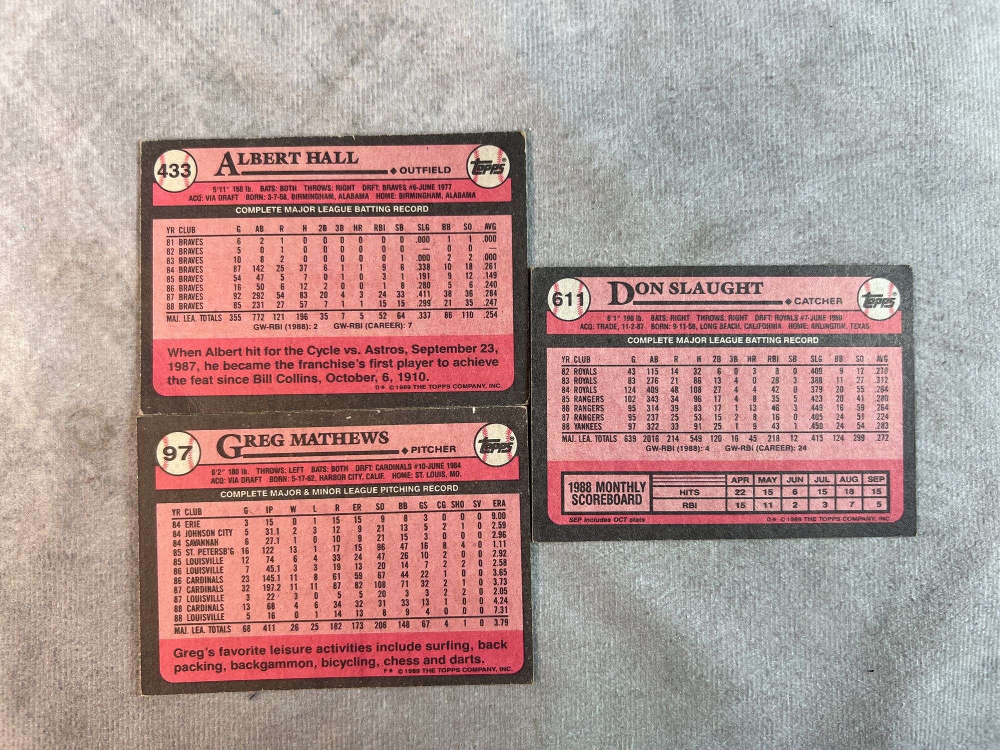 1989 Topps Baseball Cards