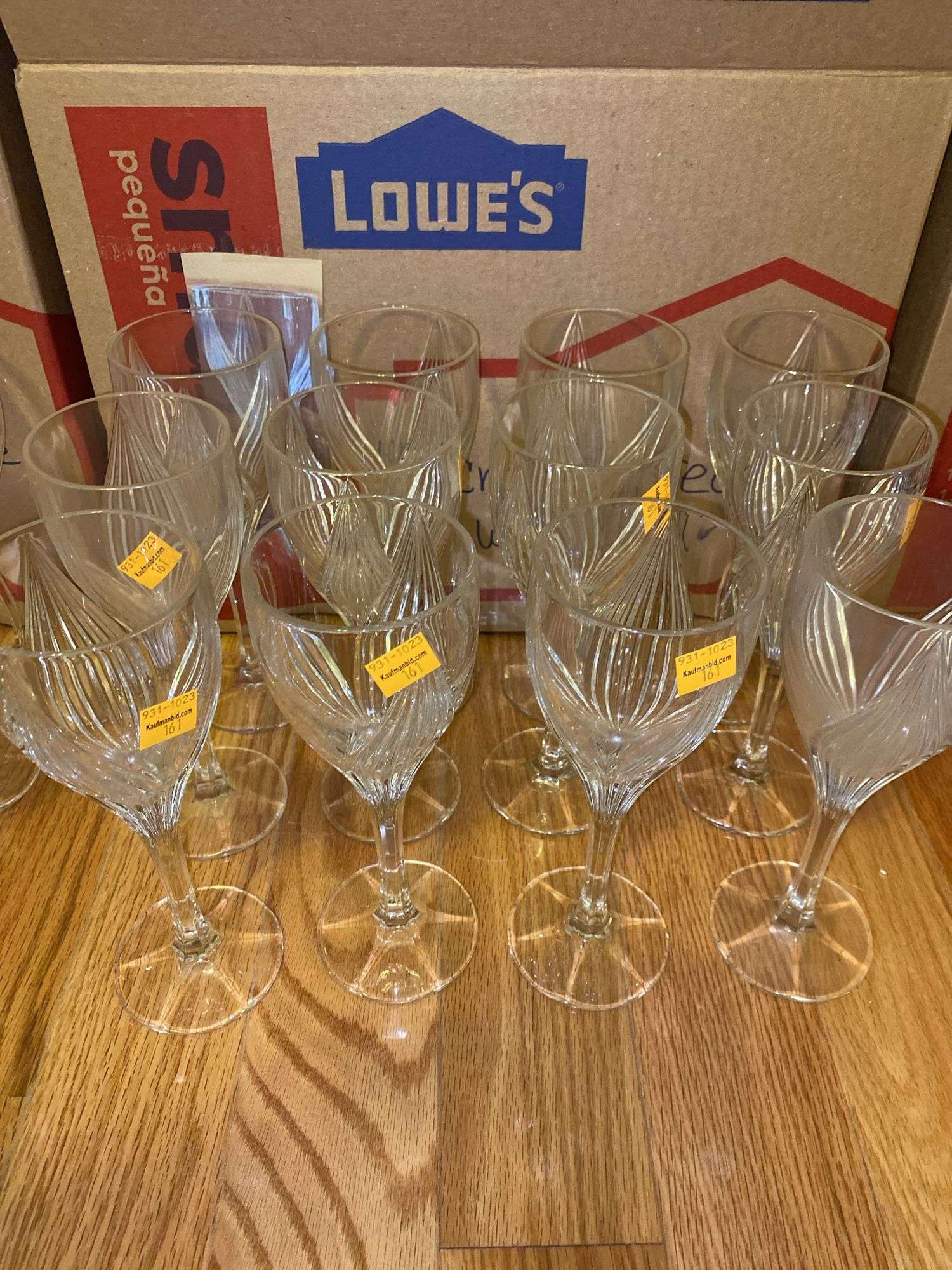 (12) Gorham Glass Wine Goblets