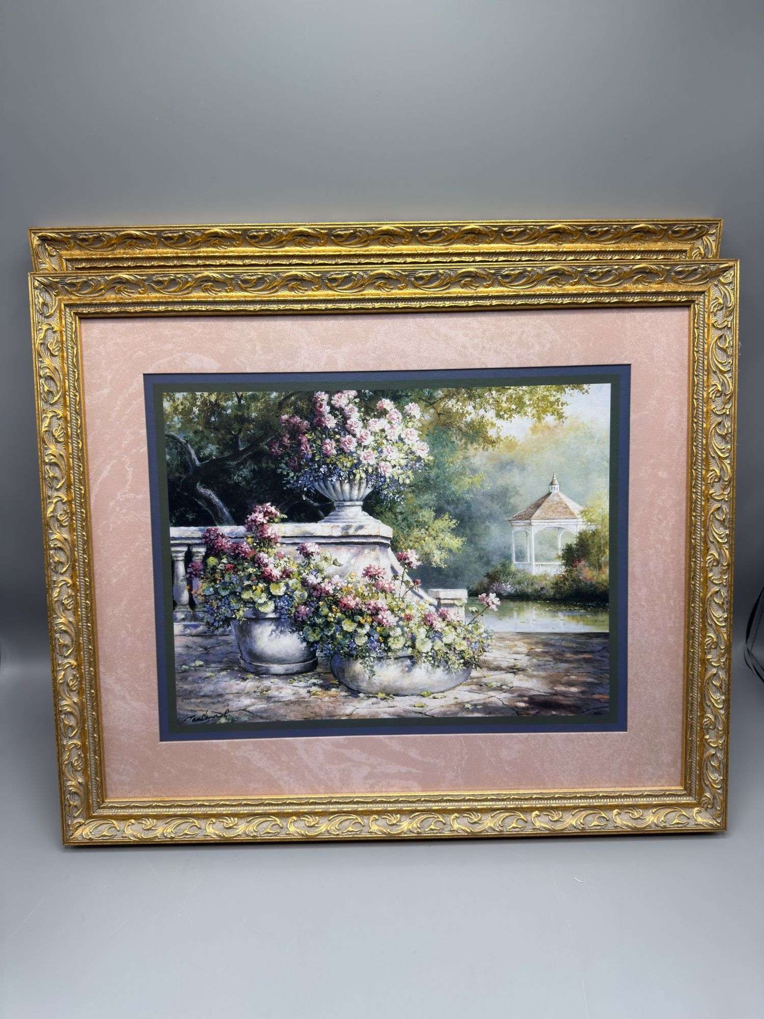 PAIR OF VINTAGE FLORAL WALL ART BY HOME INTERIOR AND GIFTS
