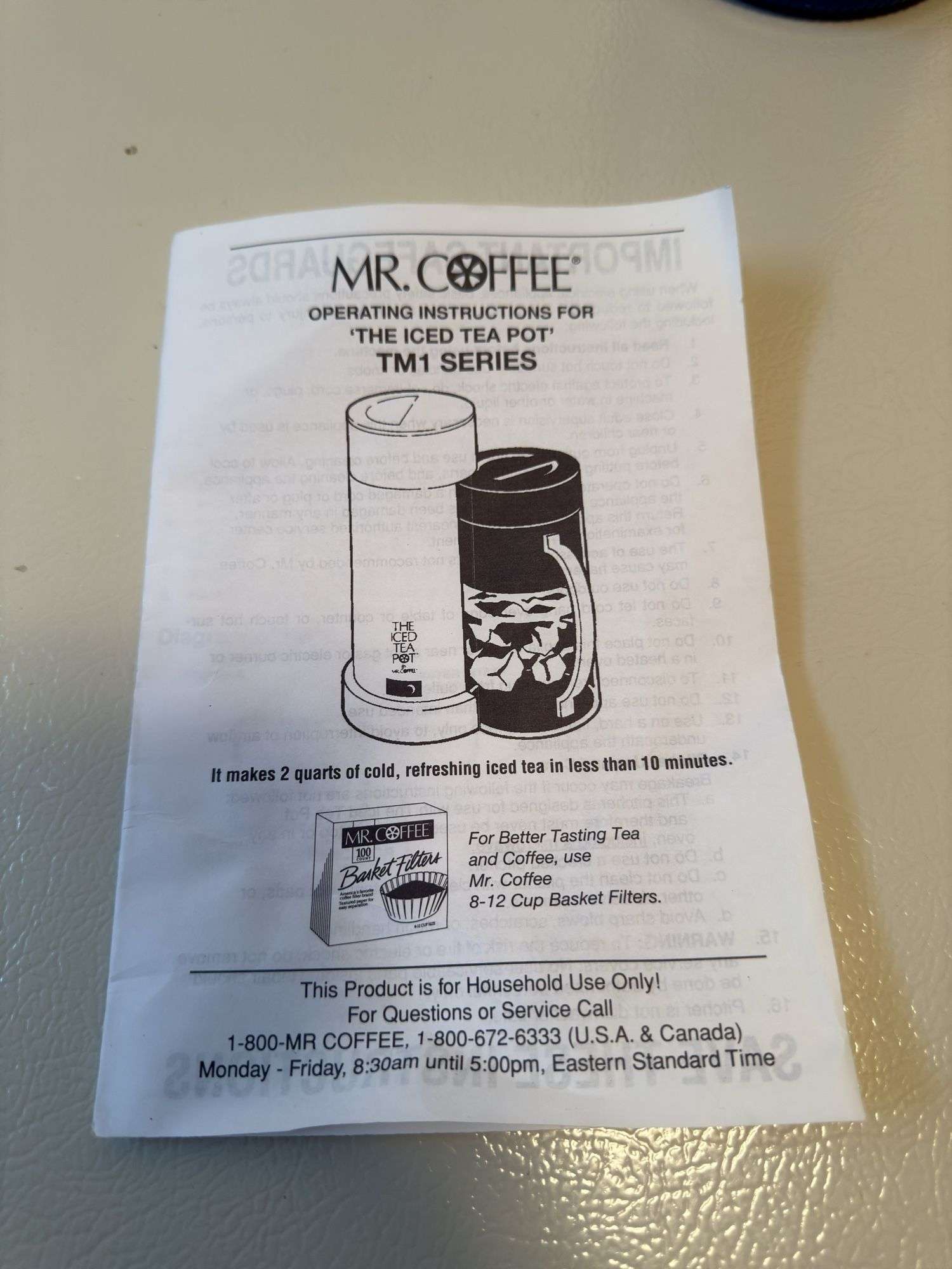 MR COFFEE ELECTRIC THE ICED TEA POT WITH PITCHER AND VINTAGE THERMOS