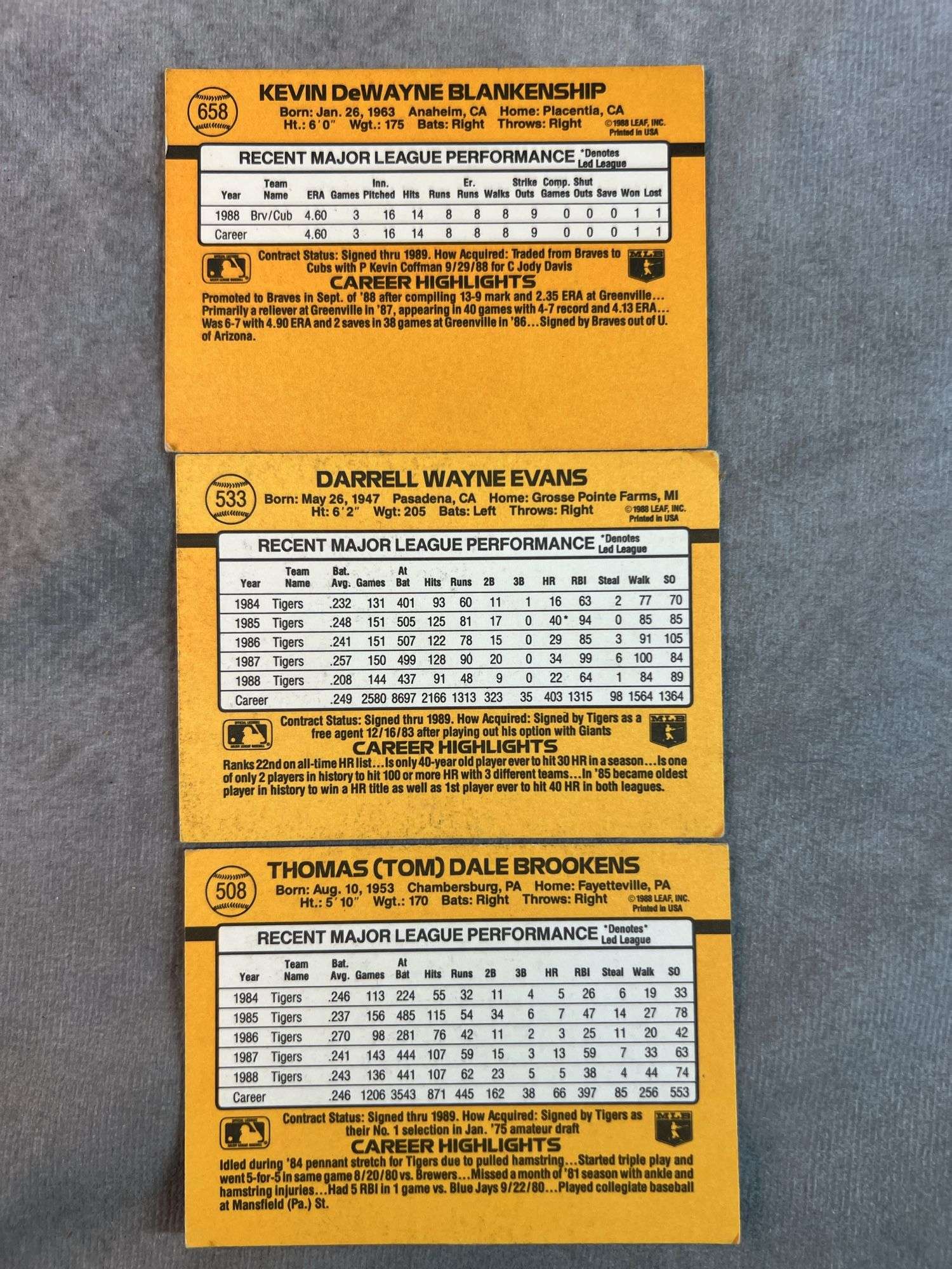 1989 Donruss Baseball Cards