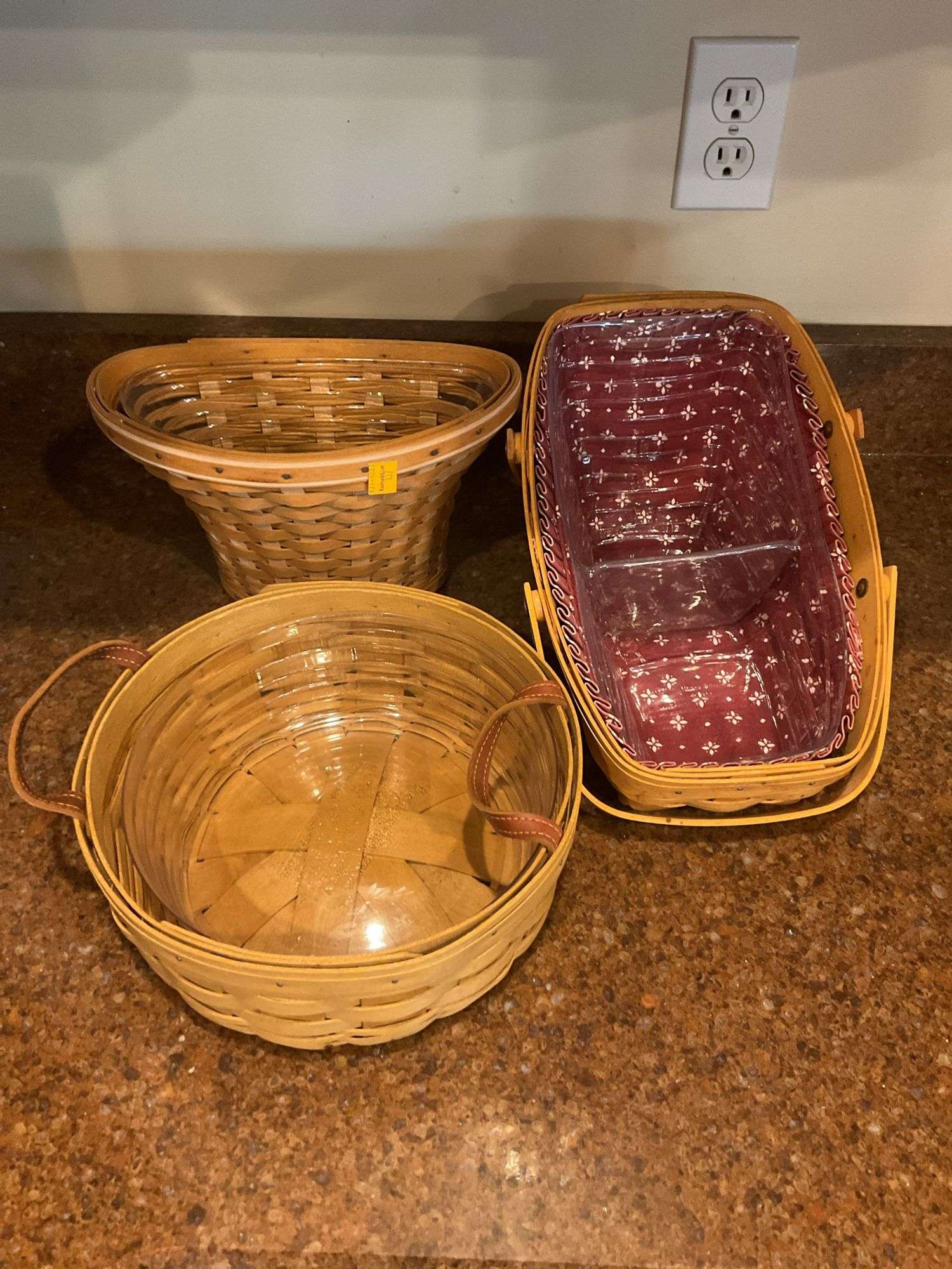 Longaberger Vegetable Basket, Longaberger Darning Basket, Longaberger Wall Hanging Basket