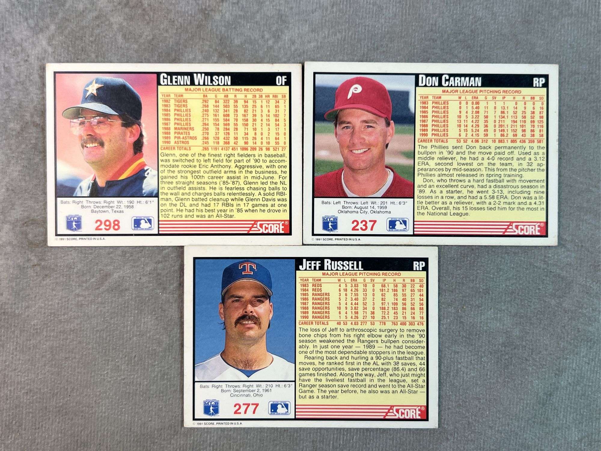 1991 SCORE Baseball Cards