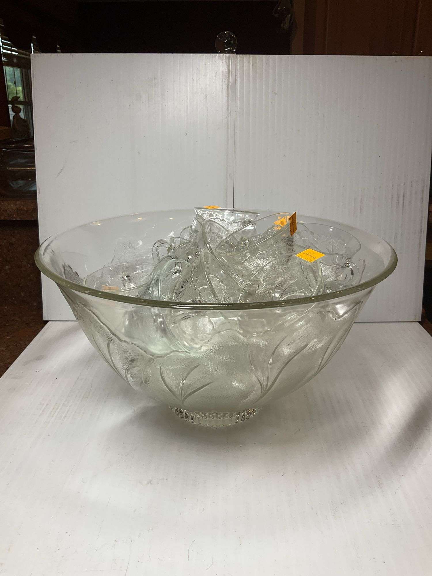 Glass Punch Bowl Set
