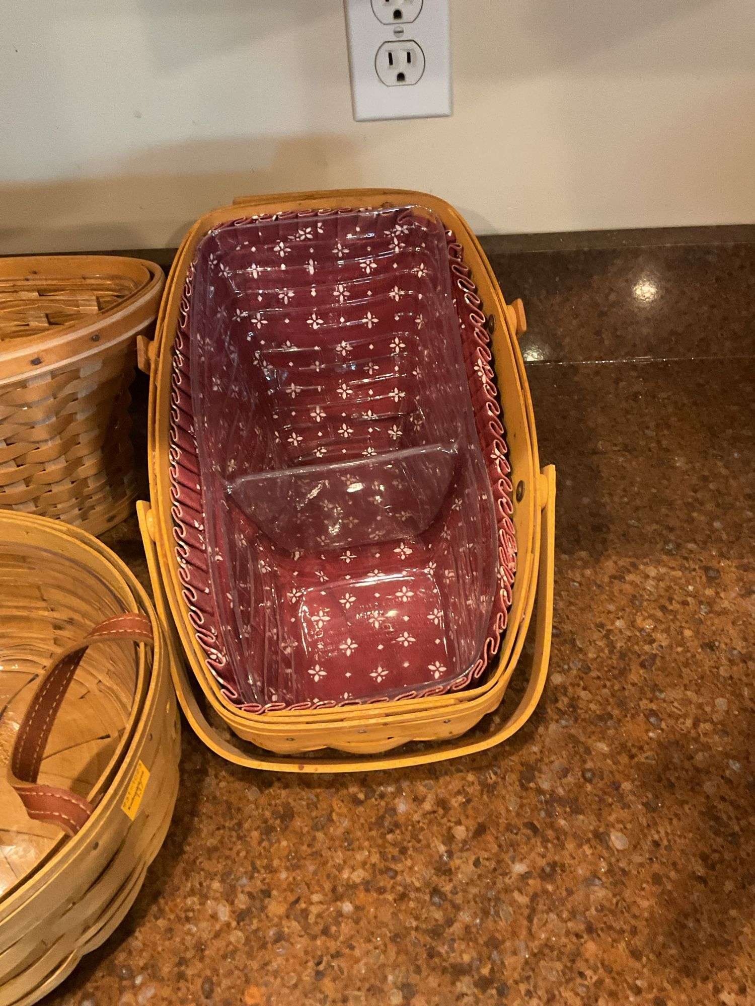 Longaberger Vegetable Basket, Longaberger Darning Basket, Longaberger Wall Hanging Basket