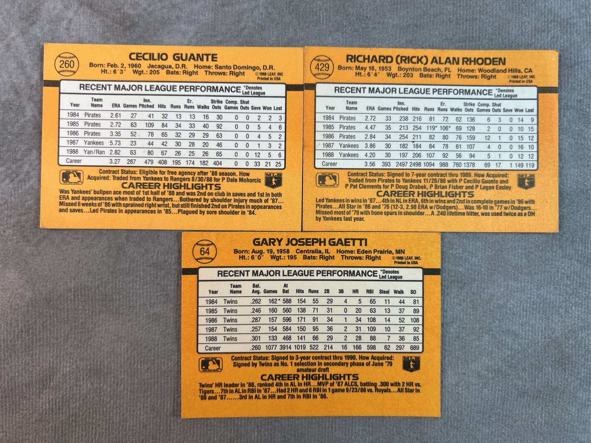 1989 Donruss Baseball Cards